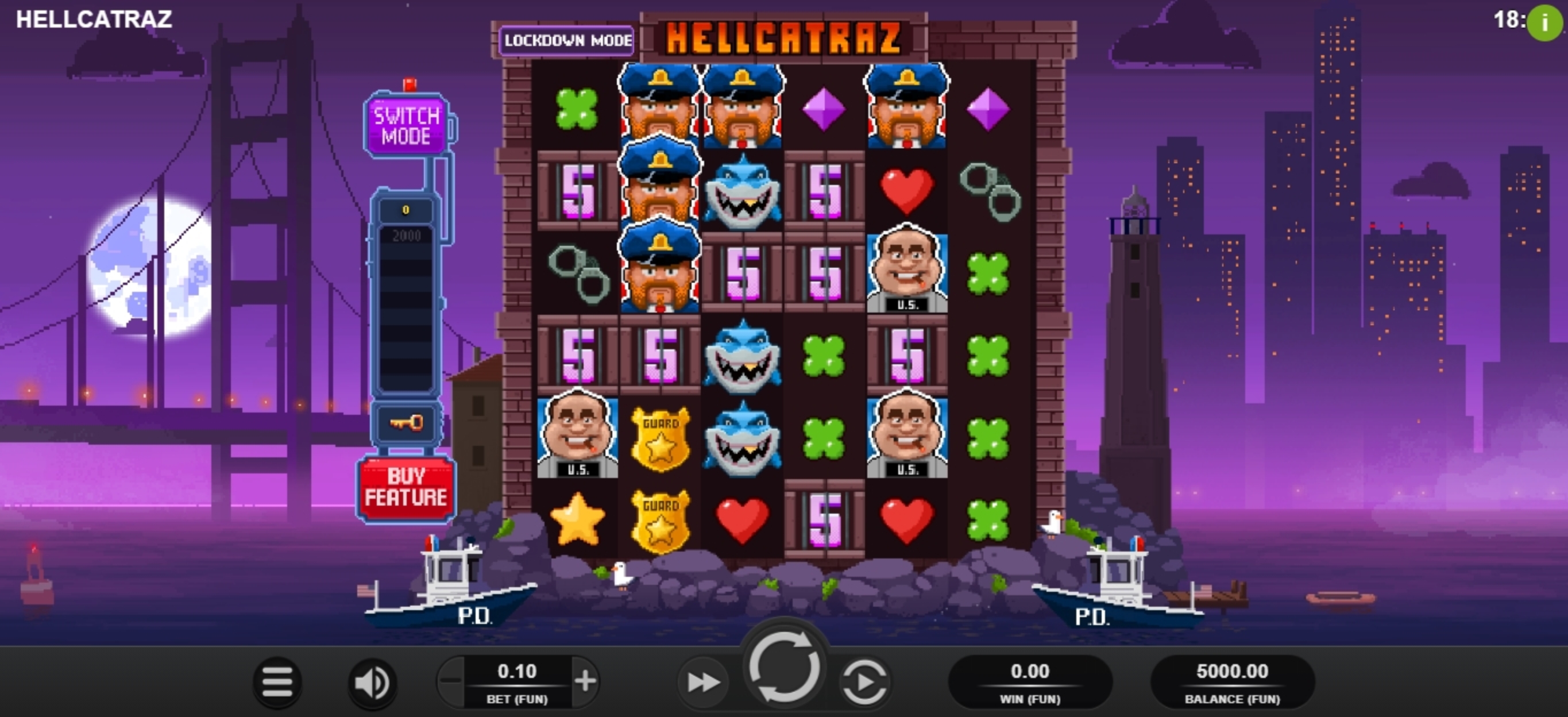 Reels in Hellcatraz Slot Game by Relax Gaming