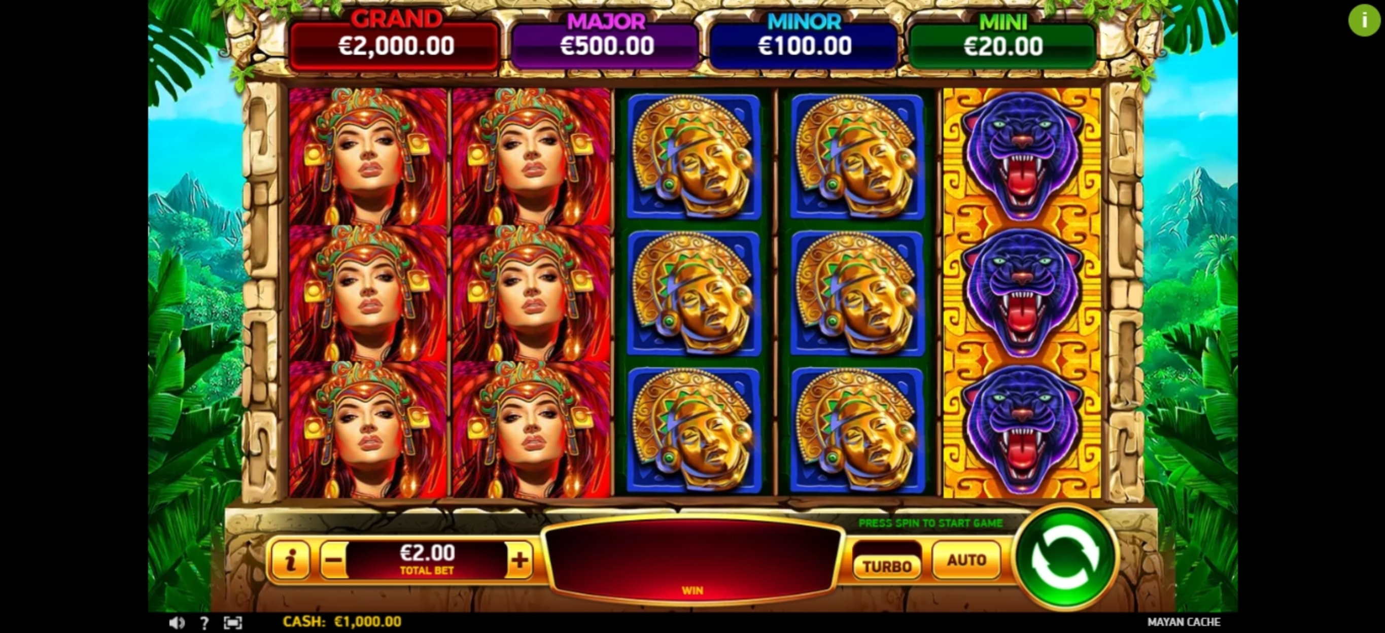 Reels in Mayan Cache Slot Game by Ruby Play