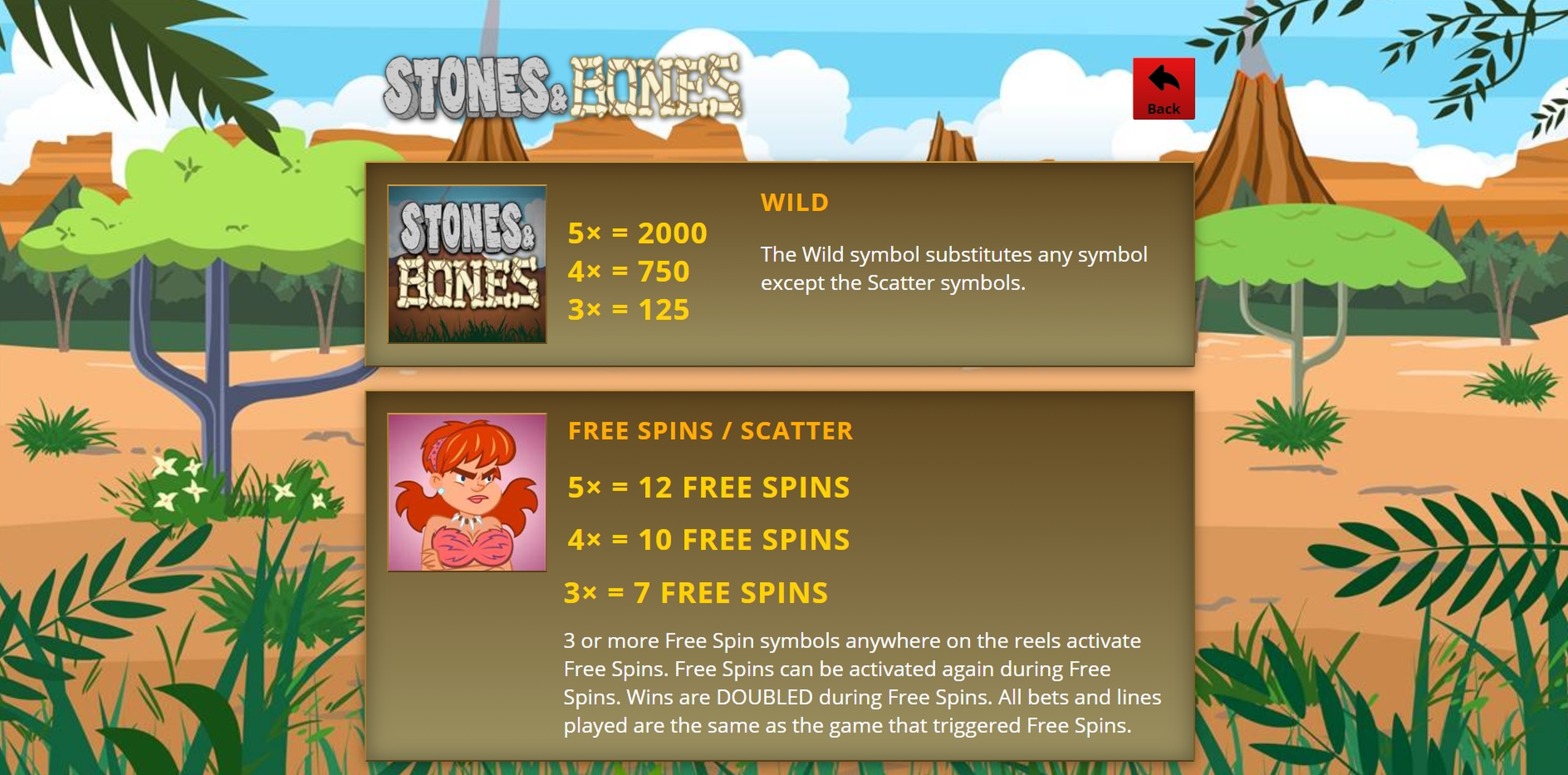 Info of Stones and Bones Slot Game by saucify