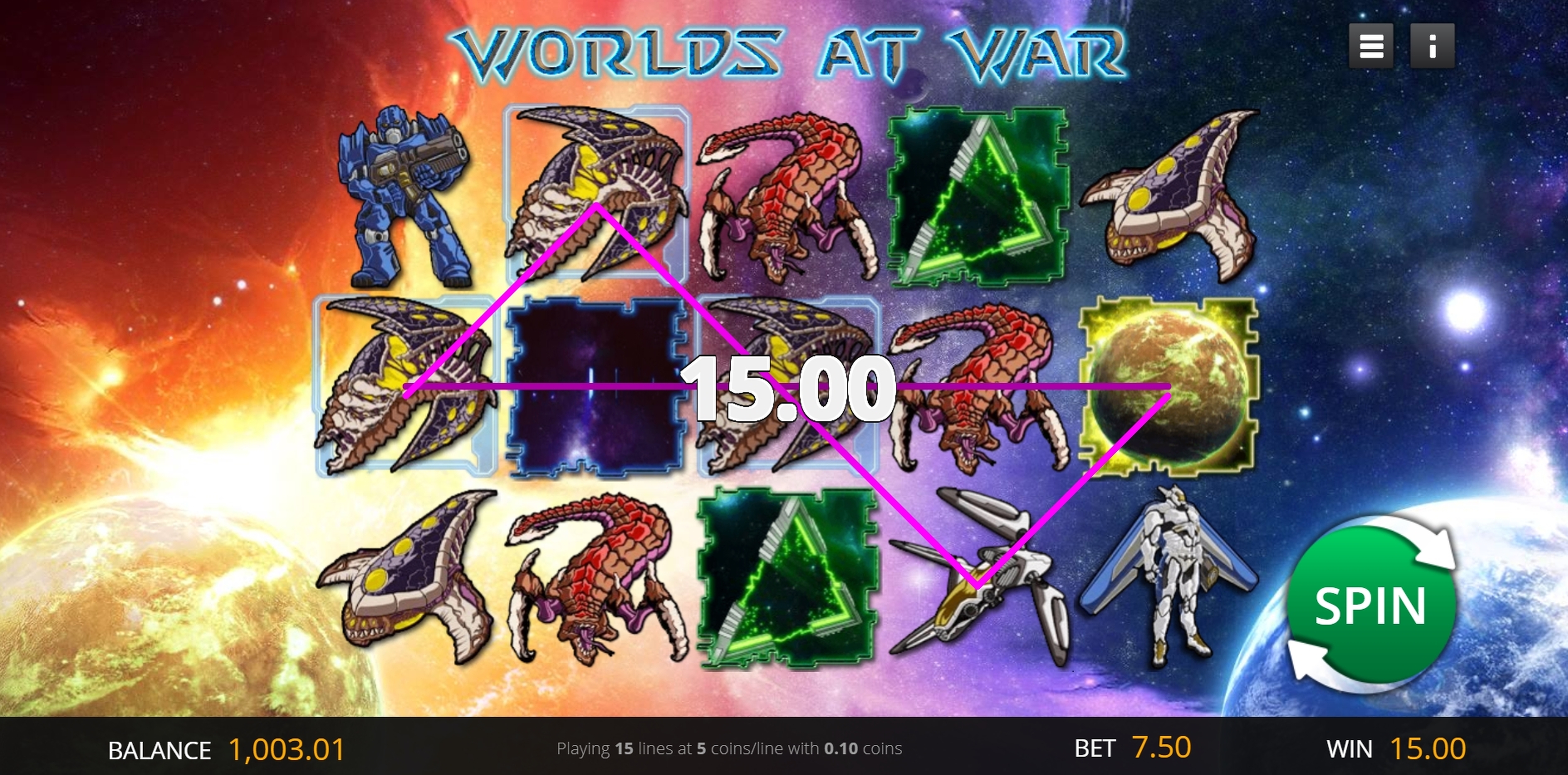 Win Money in Worlds At War Free Slot Game by saucify