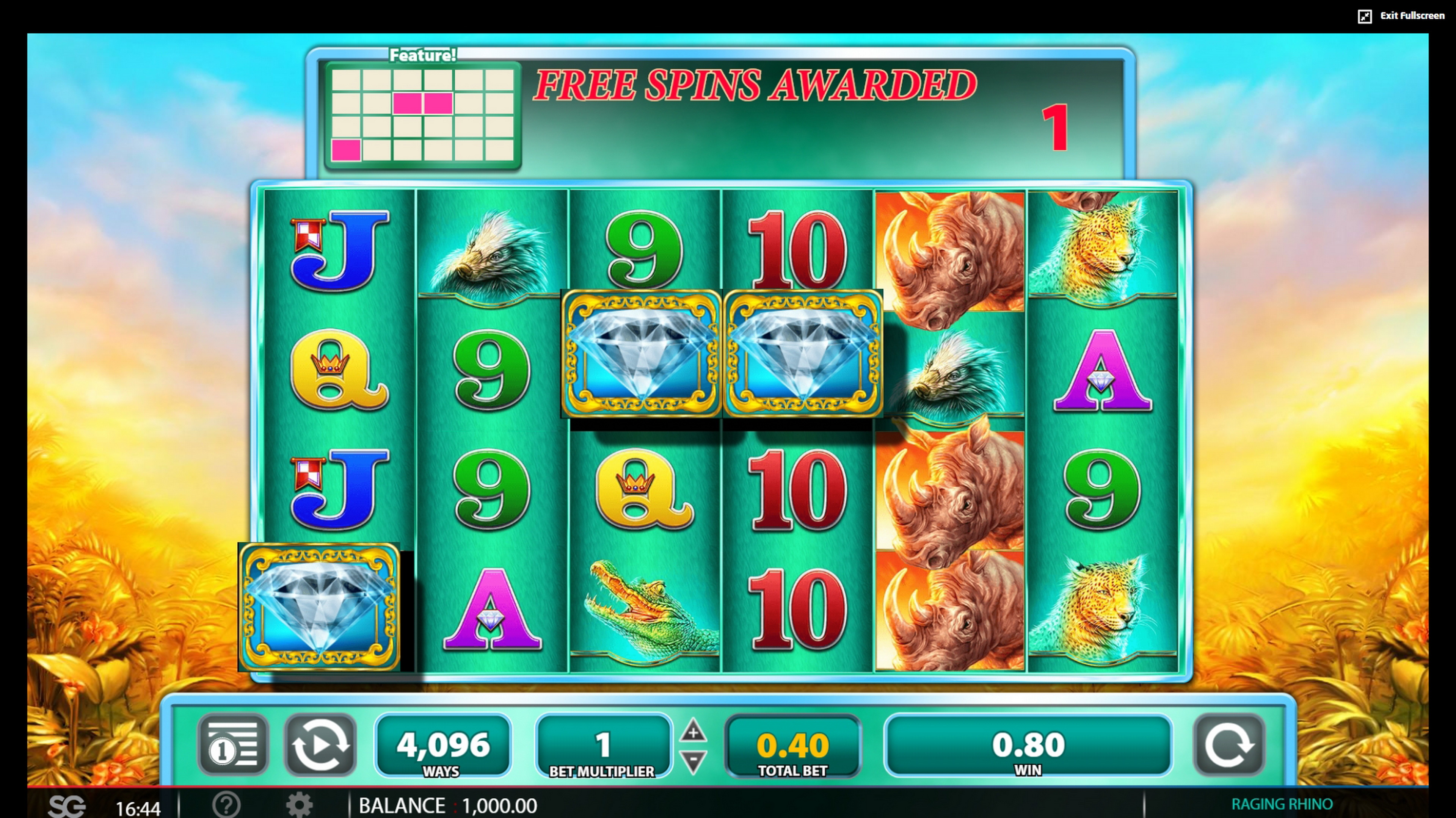 play raging rhino slot free online