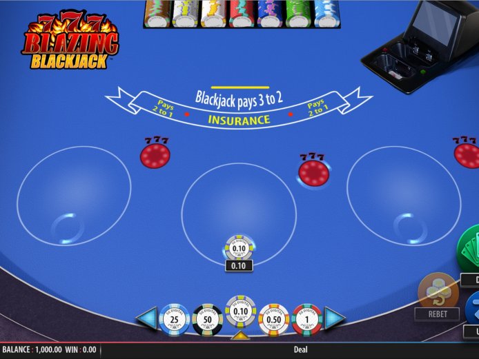 Blazing 7's Blackjack Slot Machine Online by Shuffle Master Review