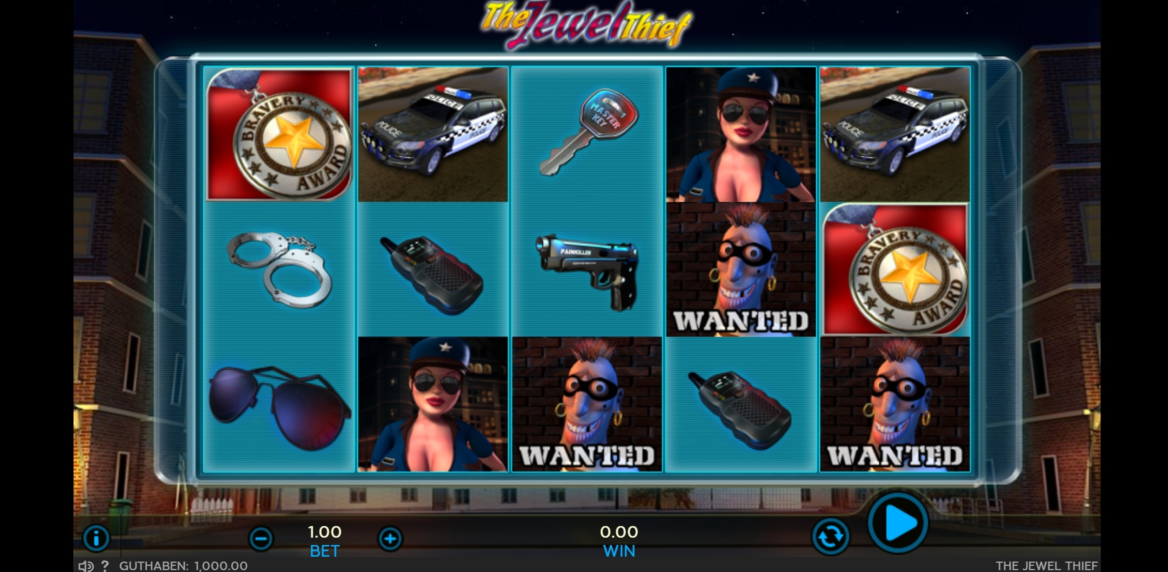 Reels in The Jewel Thief Slot Game by Sigma Gaming