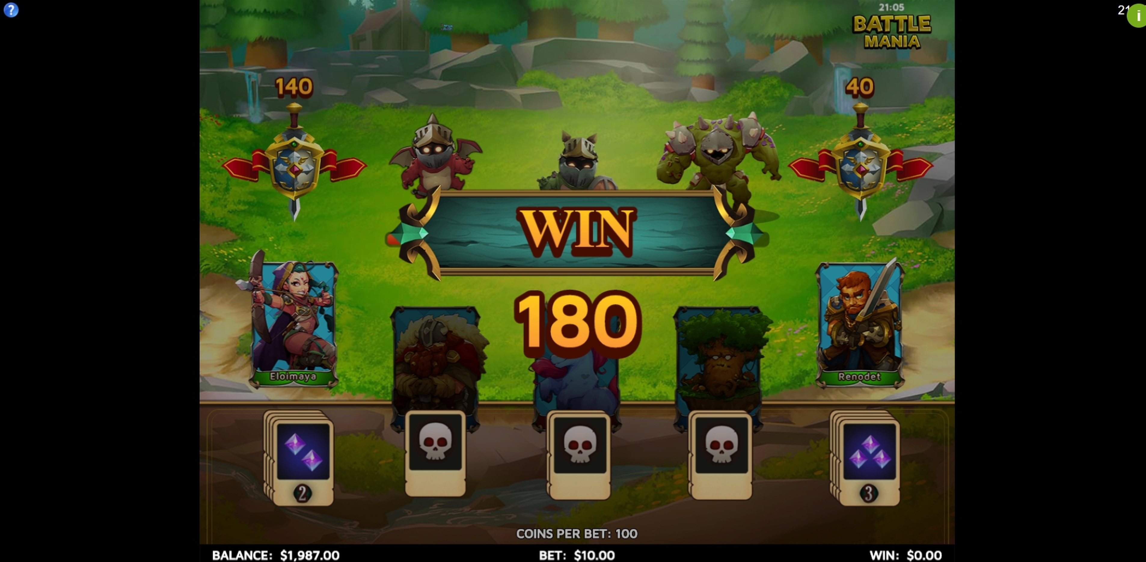 Win Money in Battle Mania Free Slot Game by Skillzzgaming