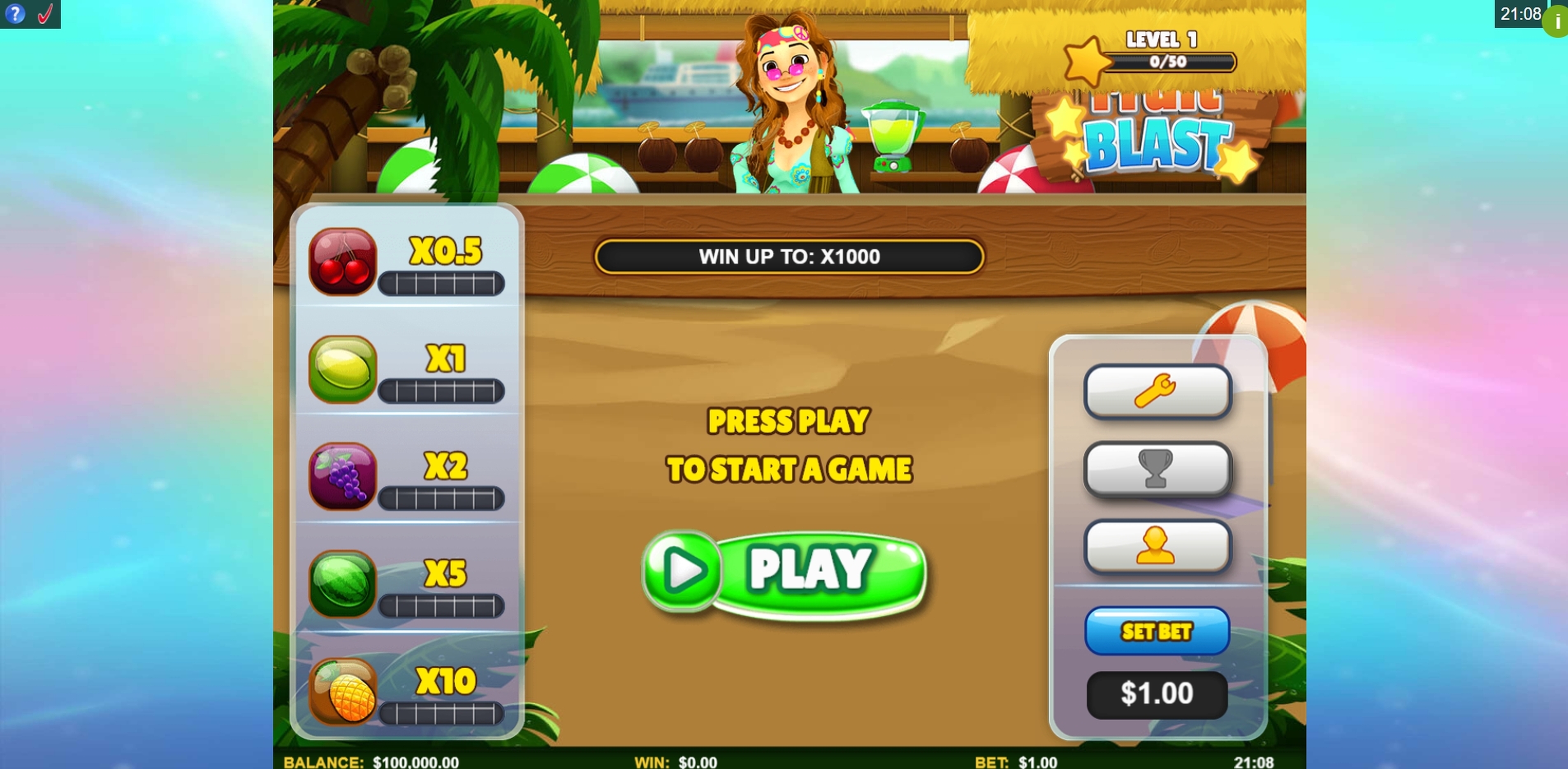 Reels in Fruit Blast Slot Game by Skillzzgaming