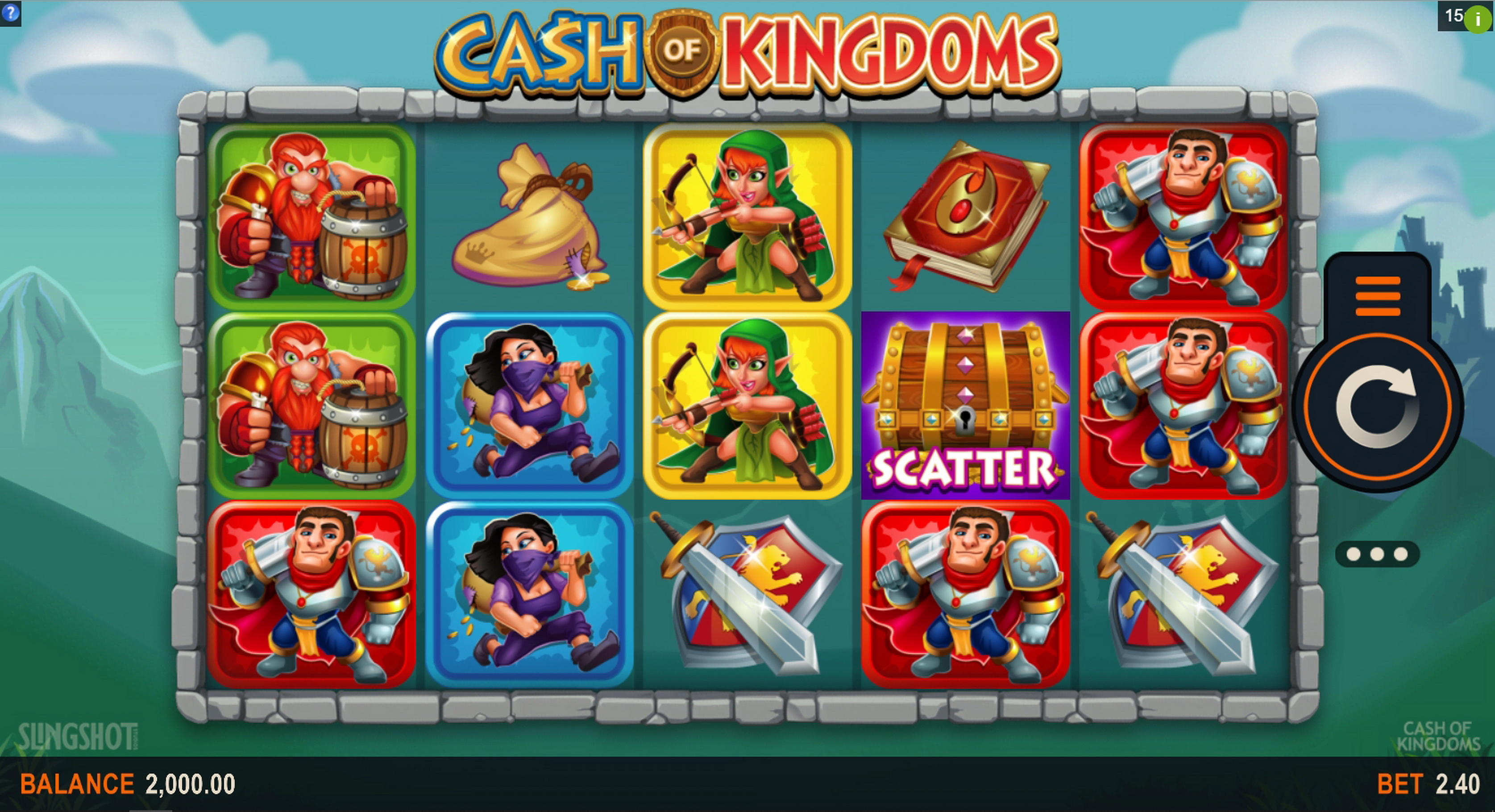 Reels in Cash of Kingdoms Slot Game by Slingshot Studios