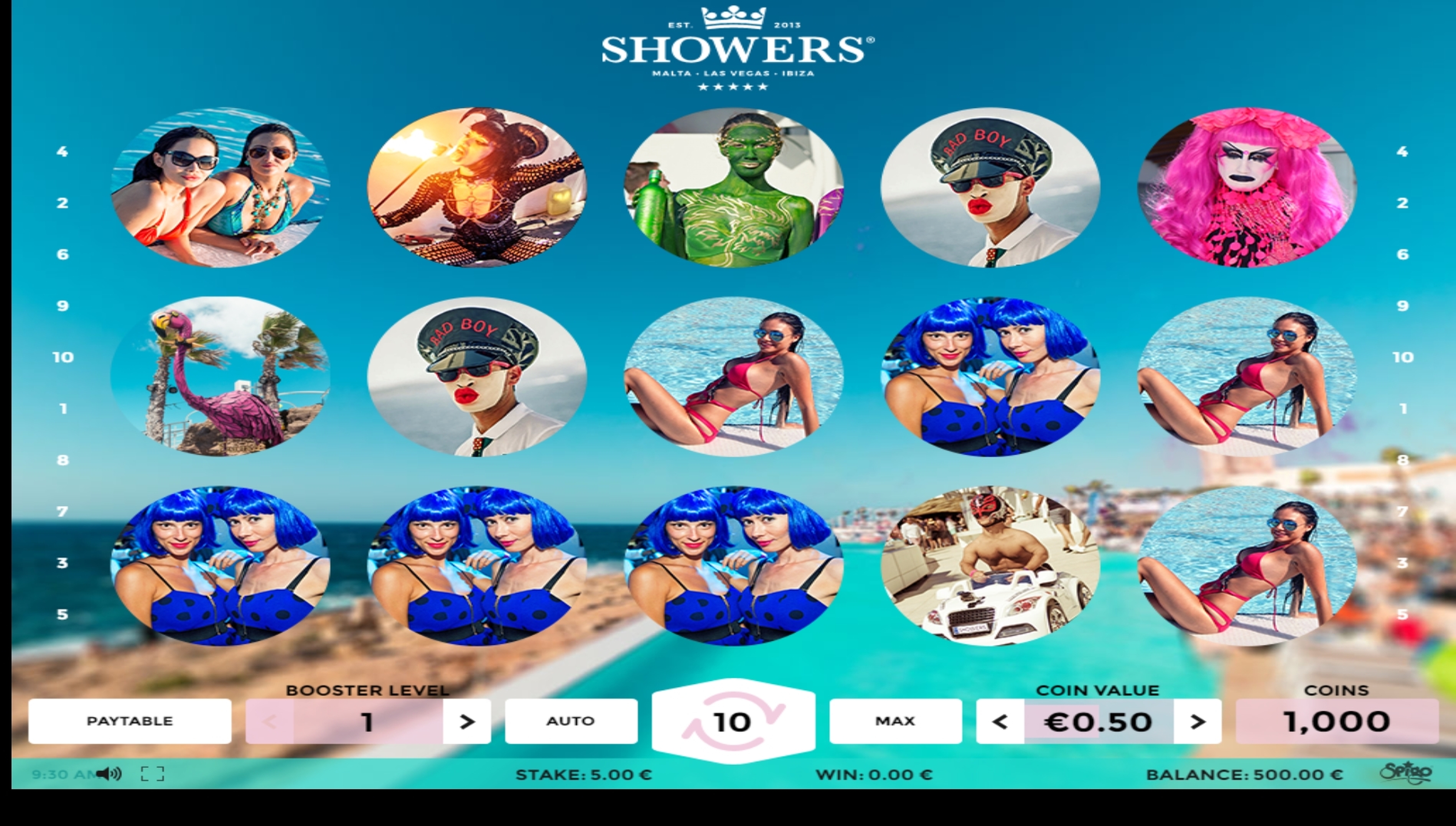 Reels in Showers Slot Game by Spigo