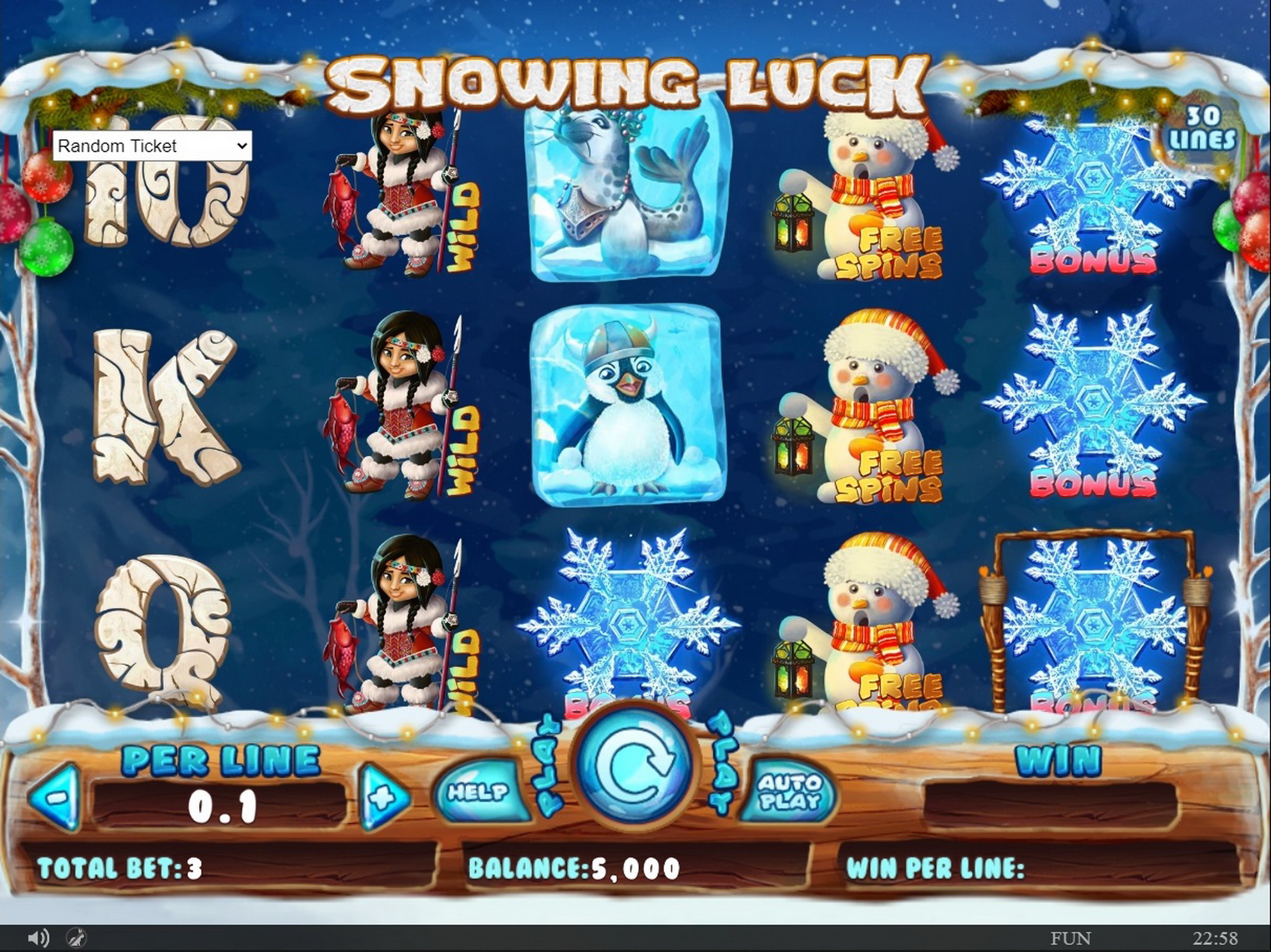 snowing luck christmas edition slot