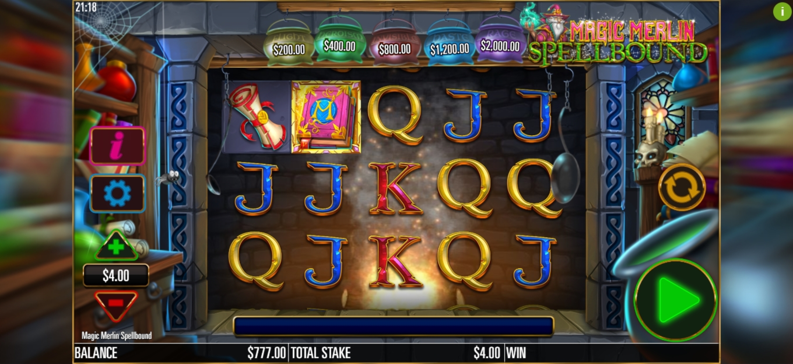 Reels in Magic Merlin: Spellbound Slot Game by Storm Gaming Technology