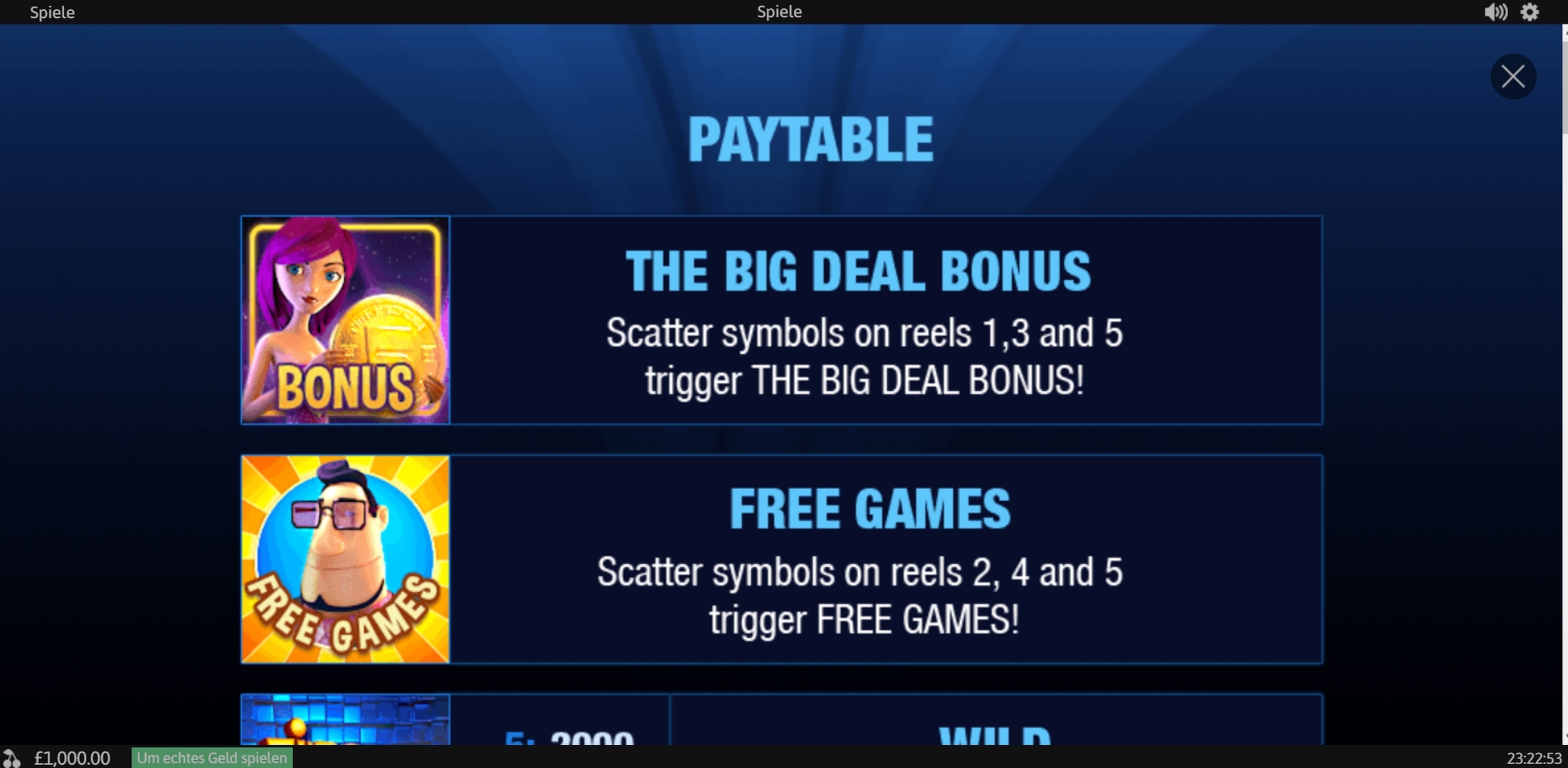 Info of Time For a Deal Slot Game by SUNfox Games