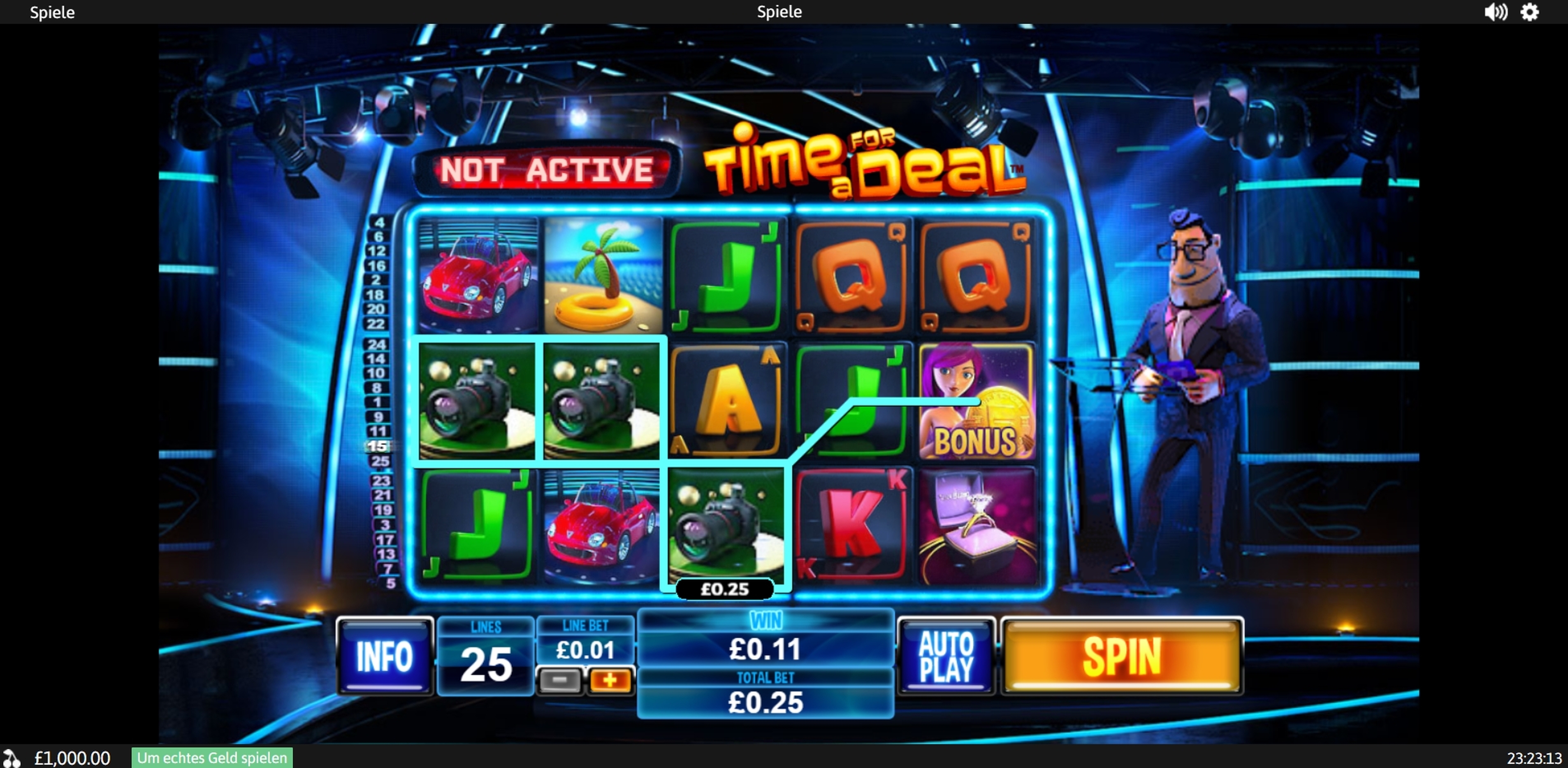 Win Money in Time For a Deal Free Slot Game by SUNfox Games