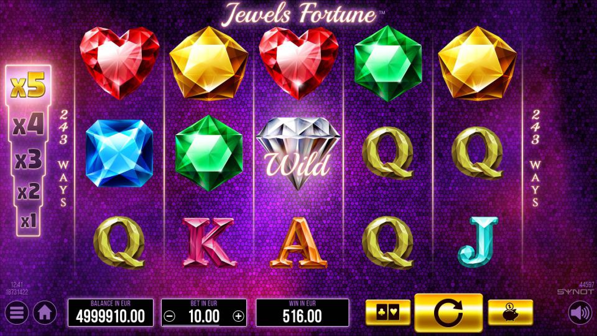 Jewels Fortune Online Slot Demo Game by Synot Games