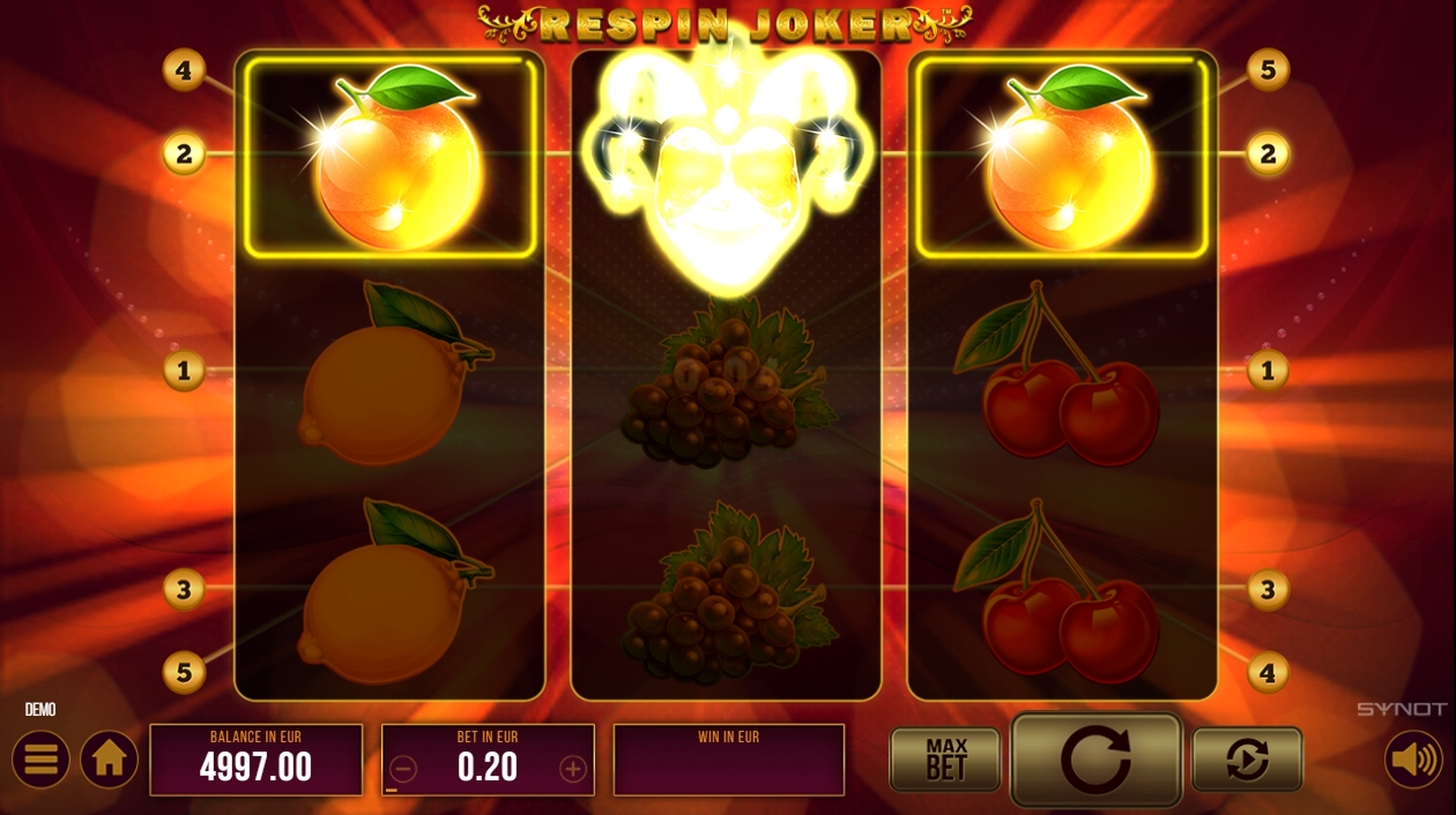 Win Money in Respin Joker Free Slot Game by Synot Games