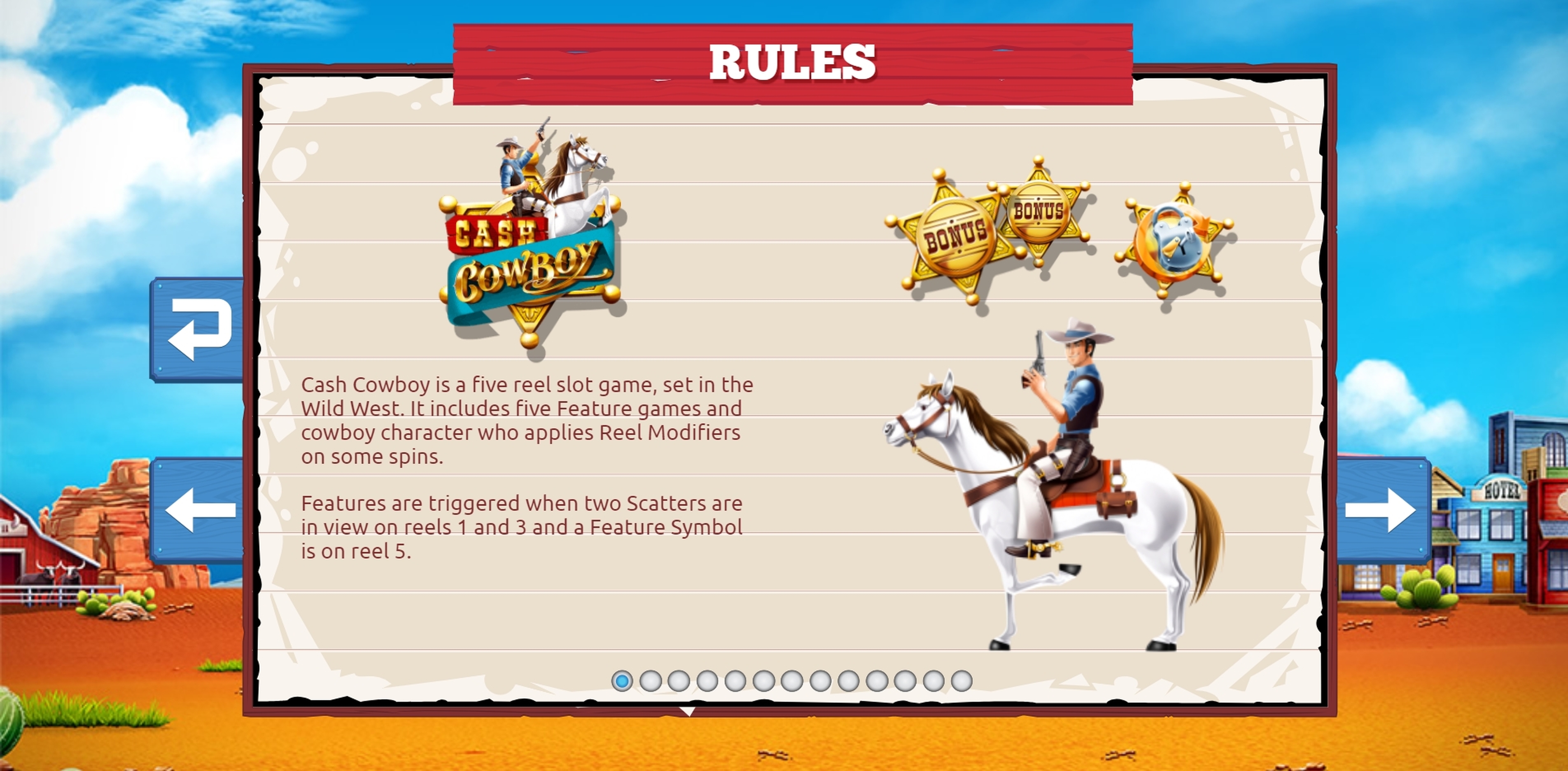 Info of Cash Cowboys Slot Game by The Games Company