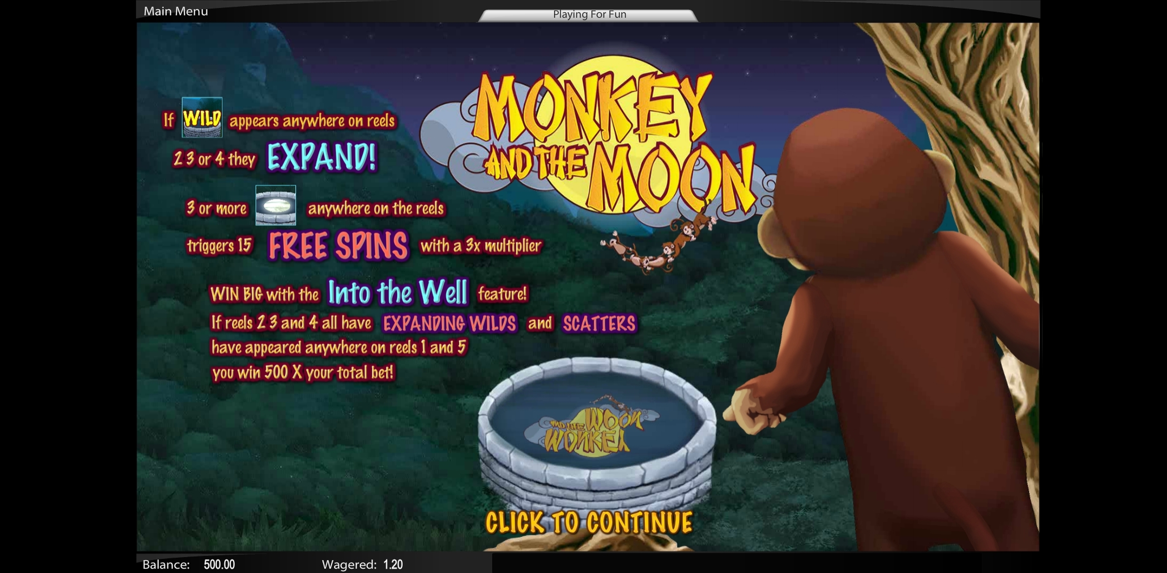 Play Monkey and the Moon Free Casino Slot Game by Top Trend Gaming