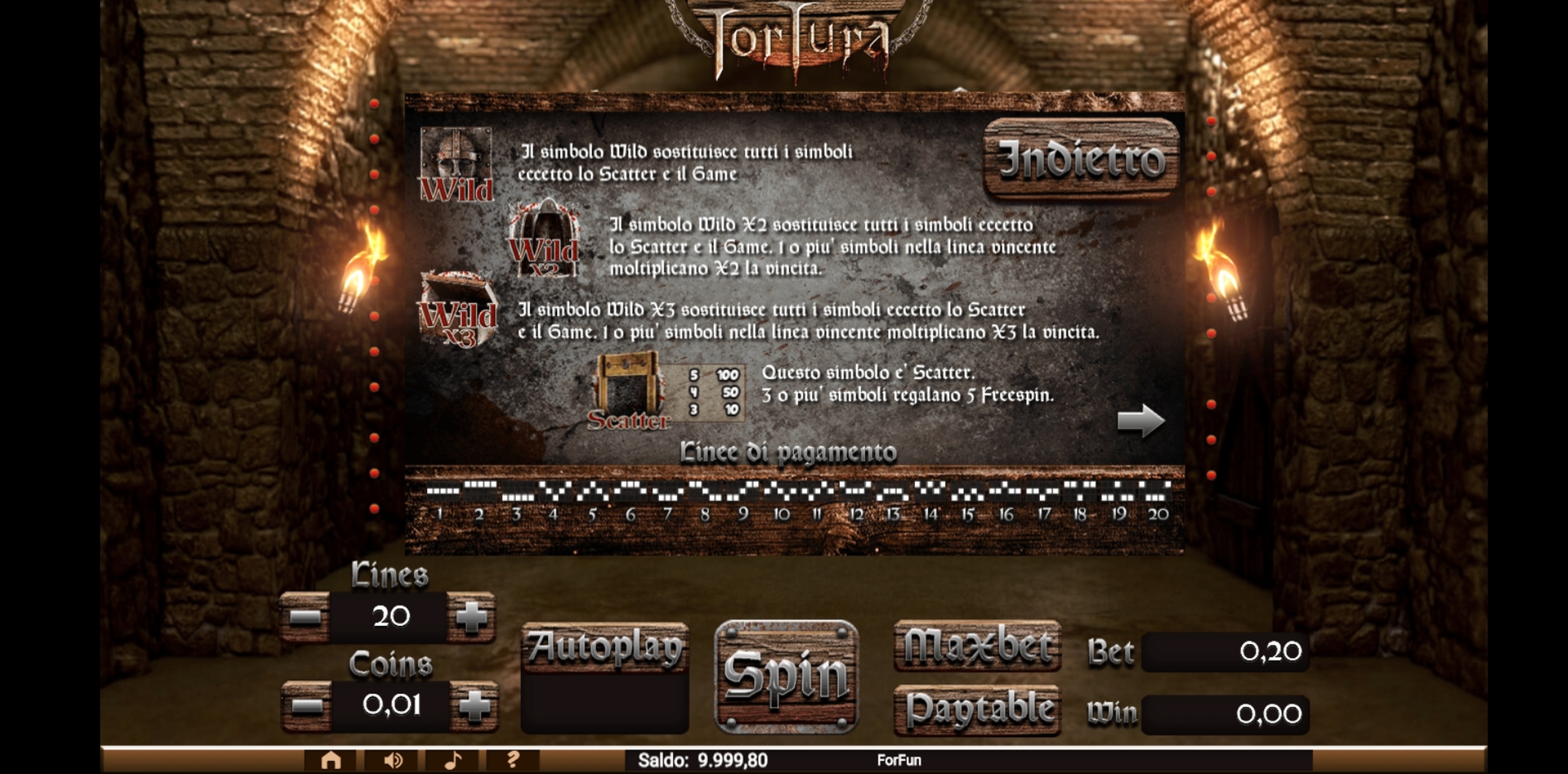 Info of Tortura Slot Game by Tuko Productions