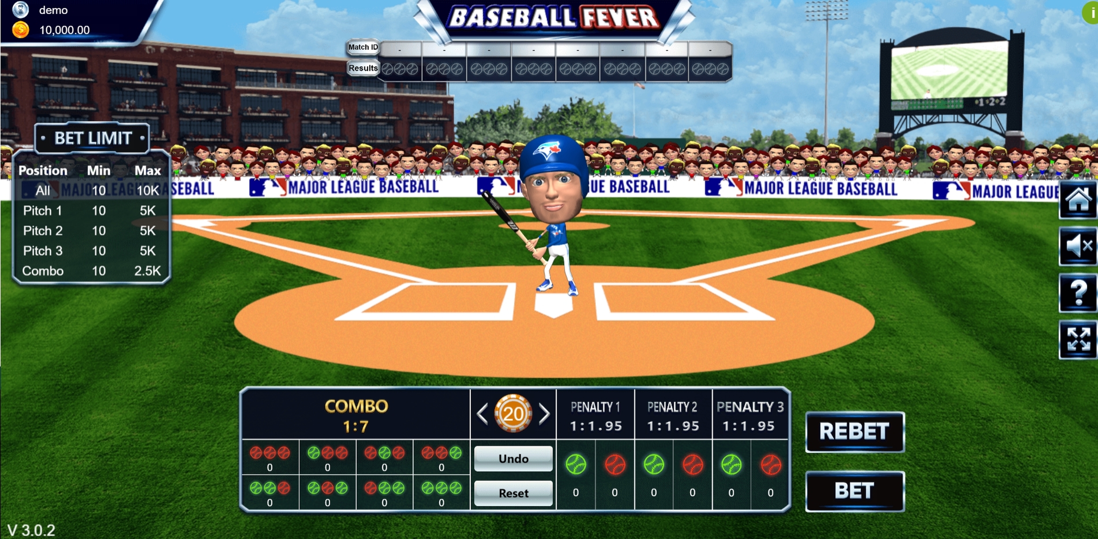 Reels in Baseball Fever Slot Game by Vela Gaming