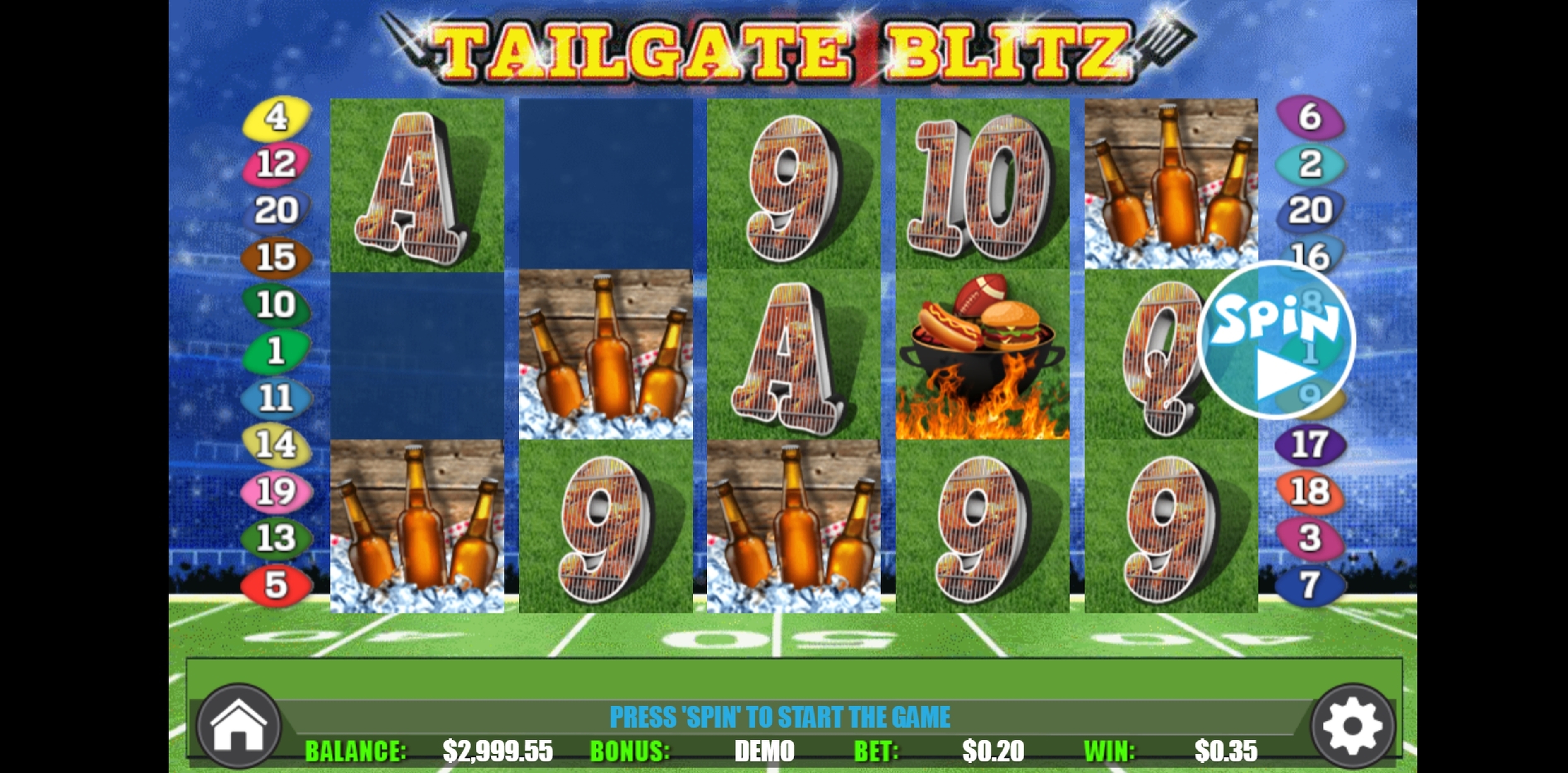 Win Money in Tailgate Blitz Free Slot Game by Wager Gaming