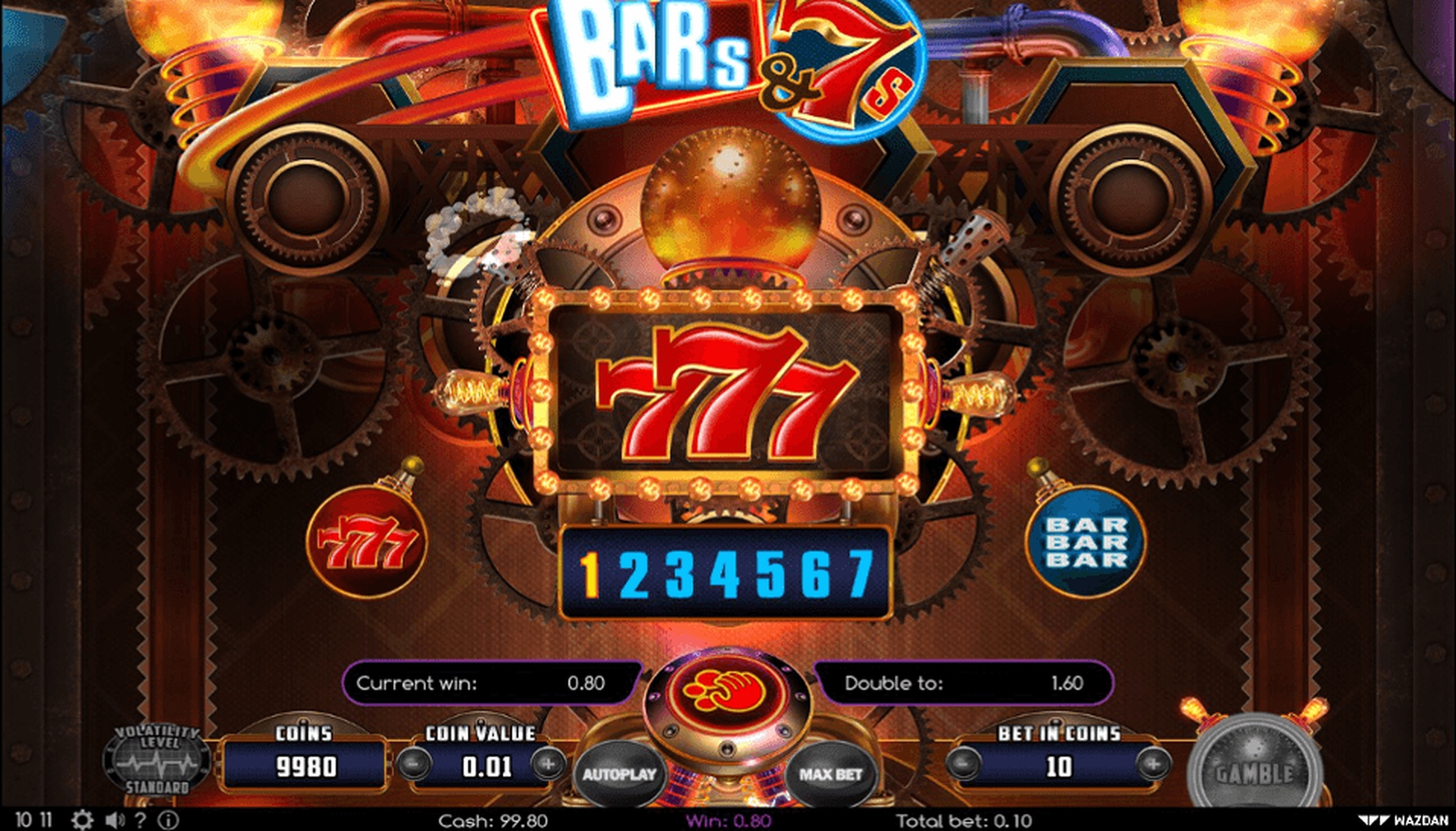 The BARs and 7s Online Slot Demo Game by Wazdan