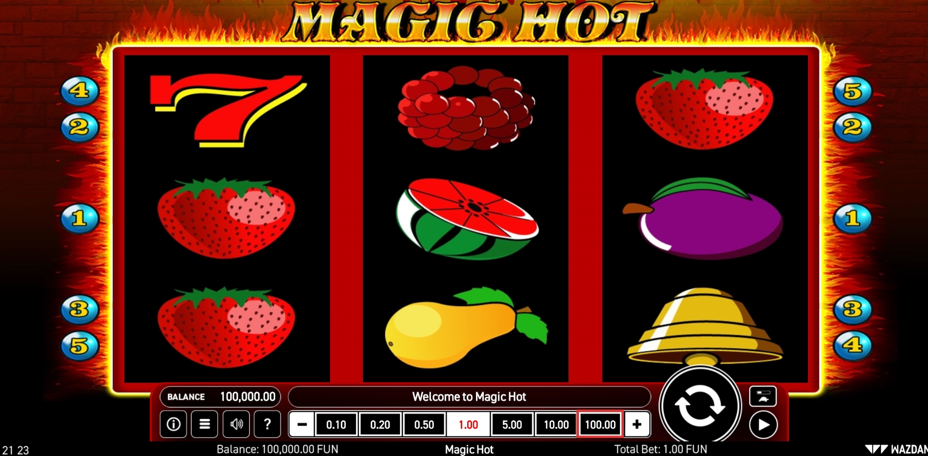 Reels in Magic Hot Slot Game by Wazdan