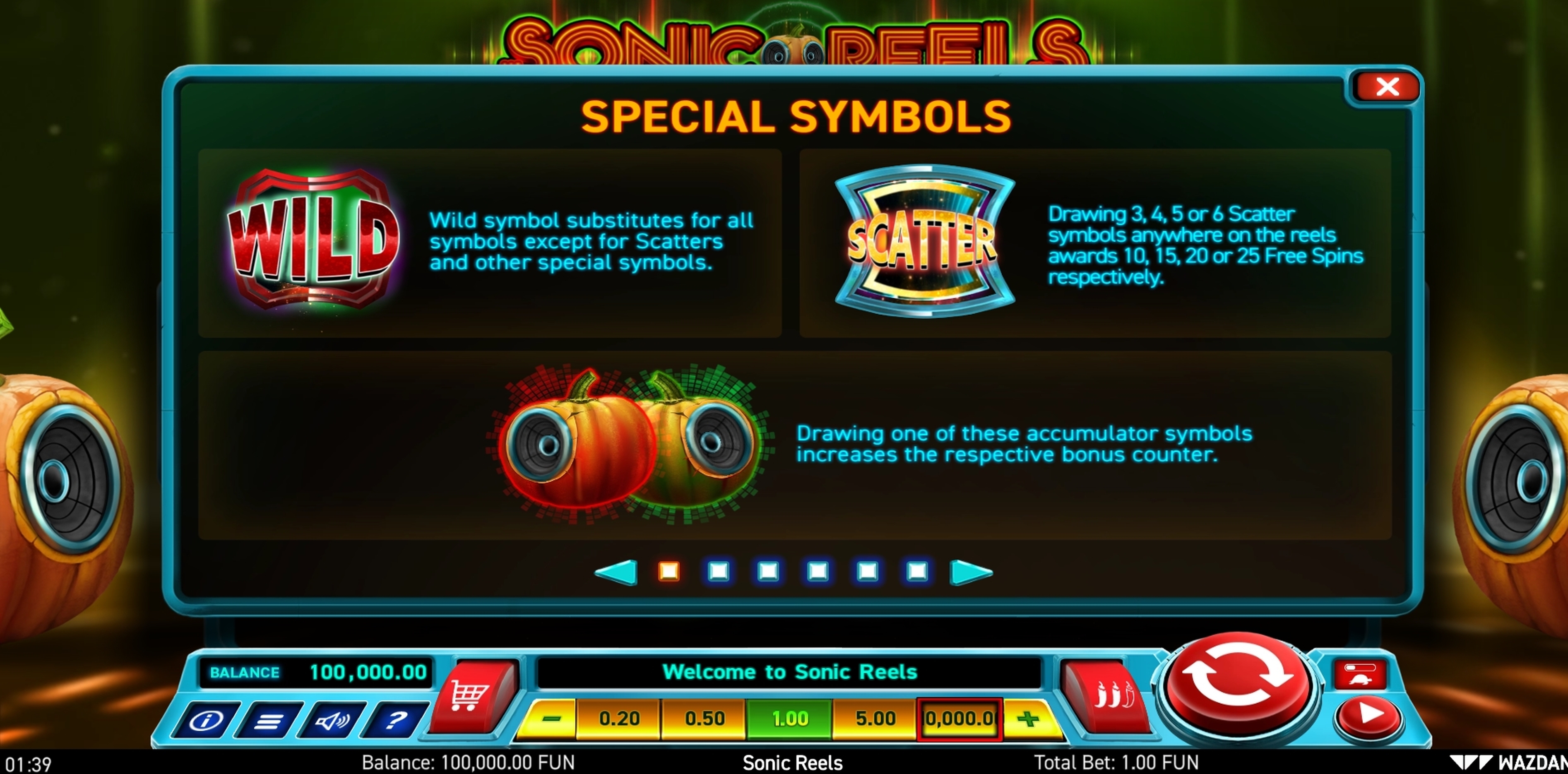 Sonic Reels Slot by Wazdan Gameplay (Desktop View)