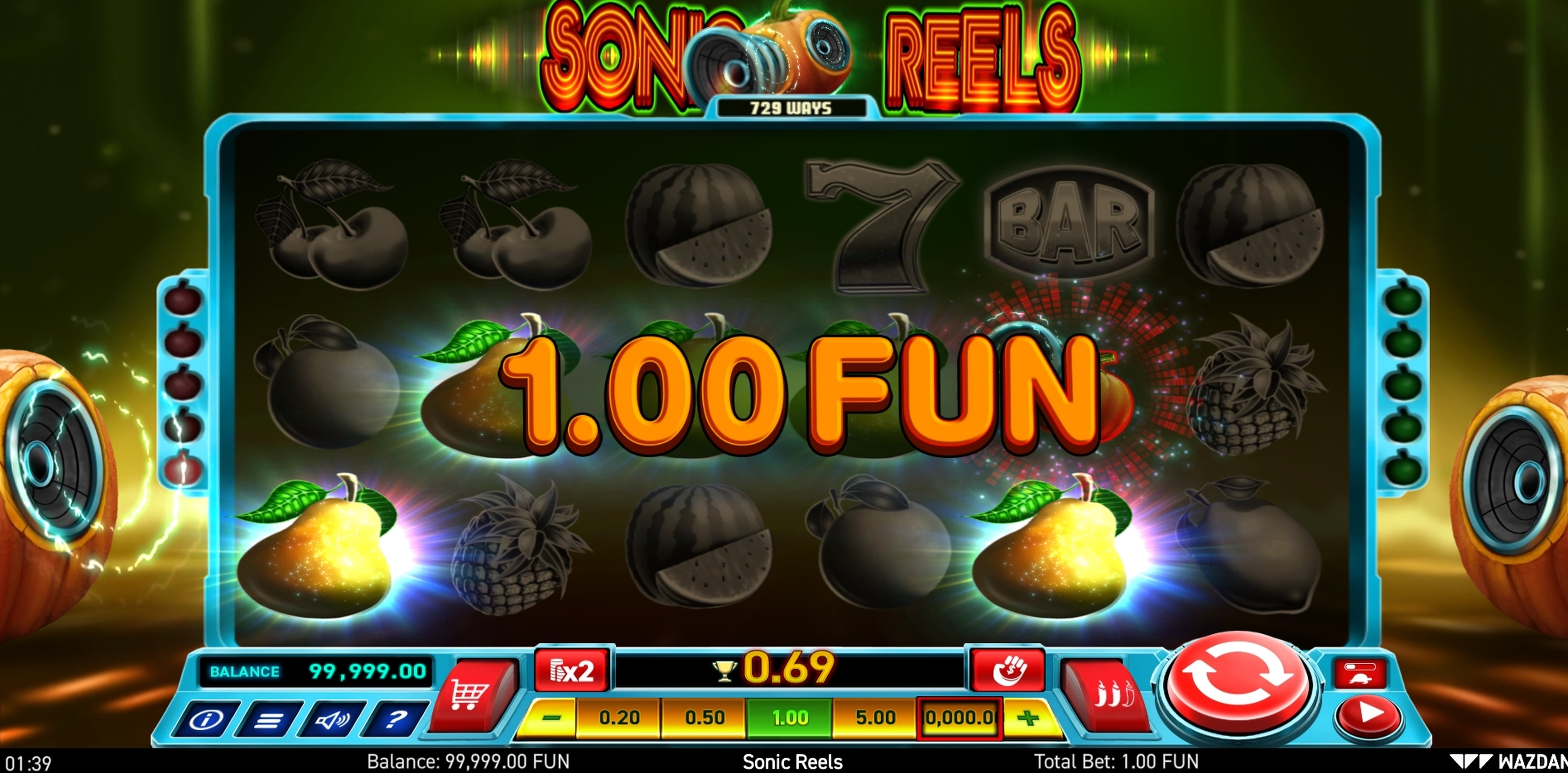 Win Money in Sonic Reels Free Slot Game by Wazdan