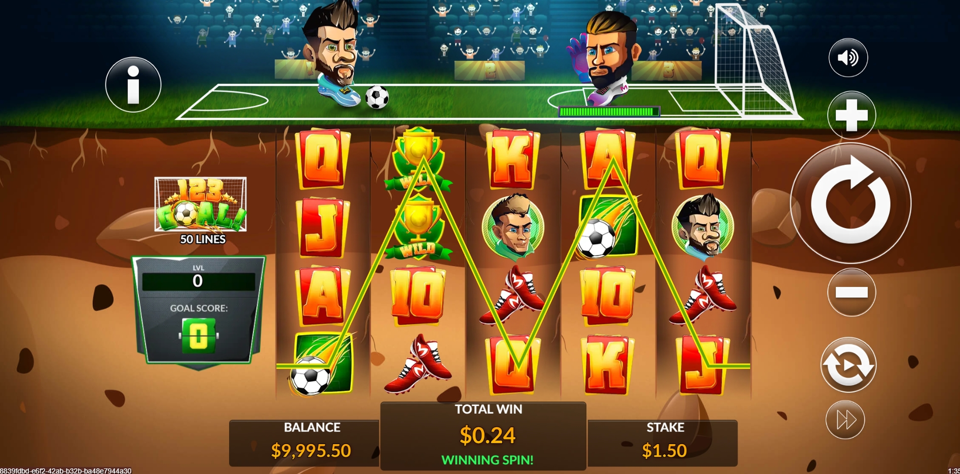 Win Money in 123 Goal Free Slot Game by Maverick