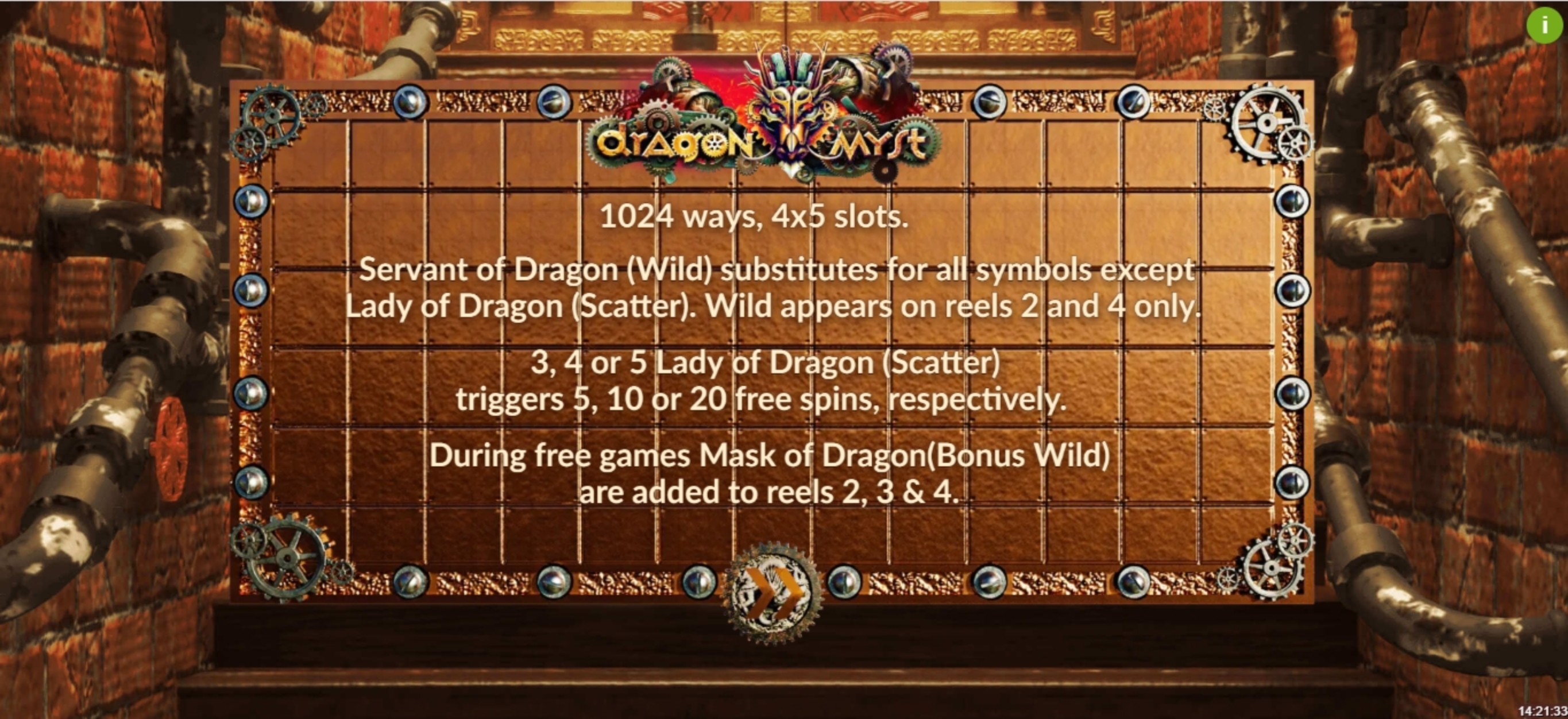 Play Dragon Myst Free Casino Slot Game by Maverick