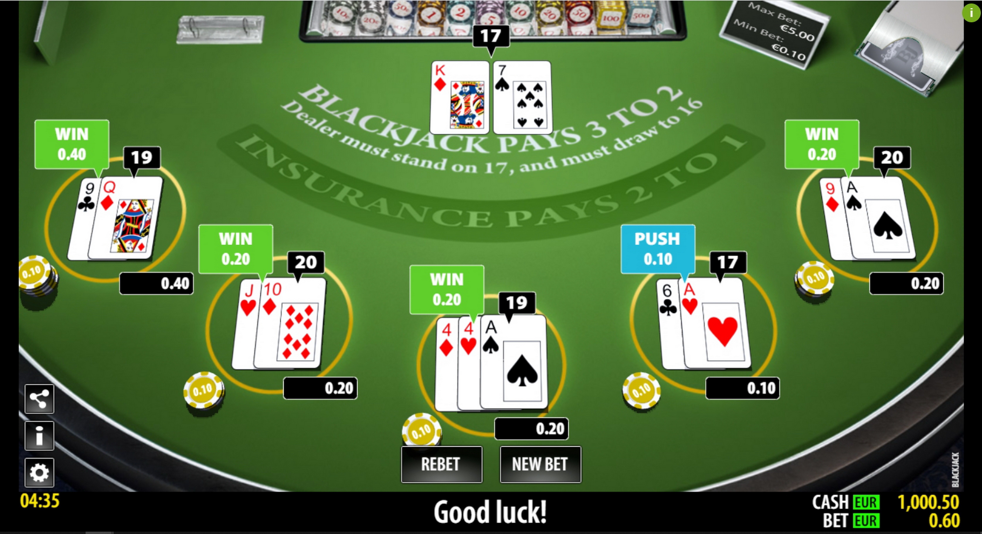 Win Money in BlackJack (World Match) Free Slot Game by World Match