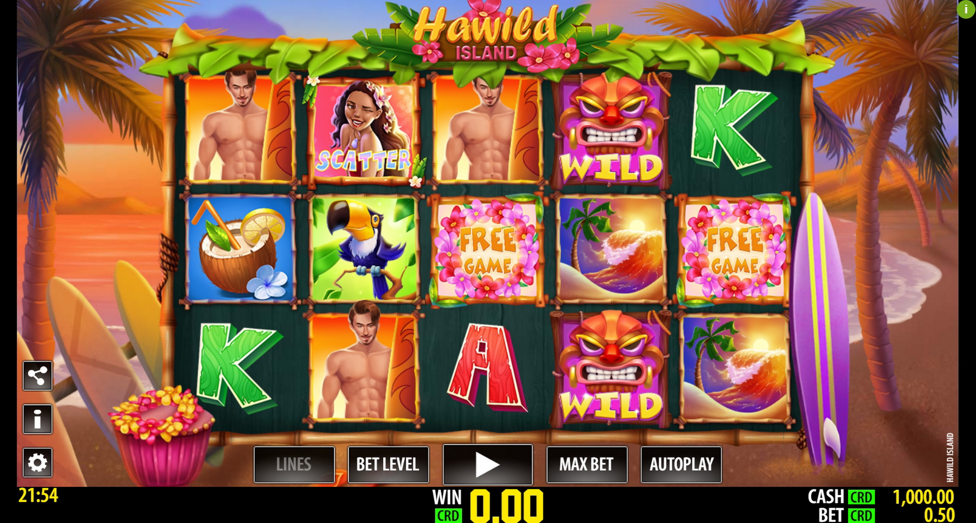 Reels in Hawild Island Slot Game by World Match