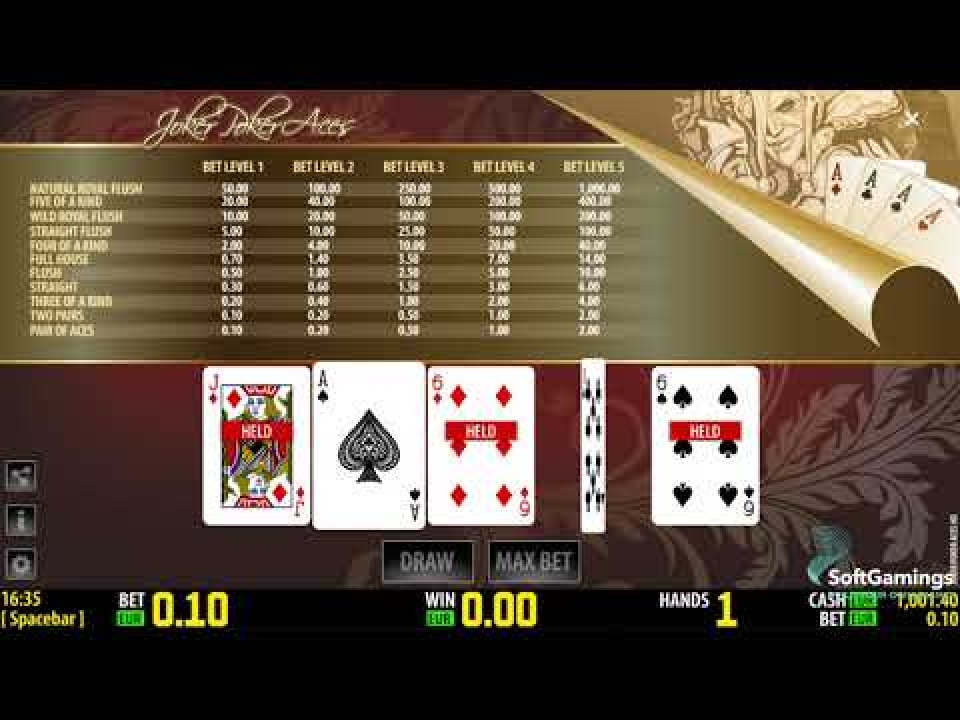 The Joker Poker Aces HD Online Slot Demo Game by World Match