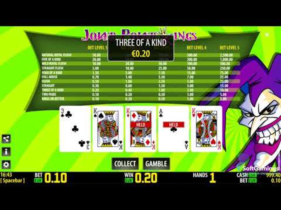 The Joker Poker Kings HD Online Slot Demo Game by World Match