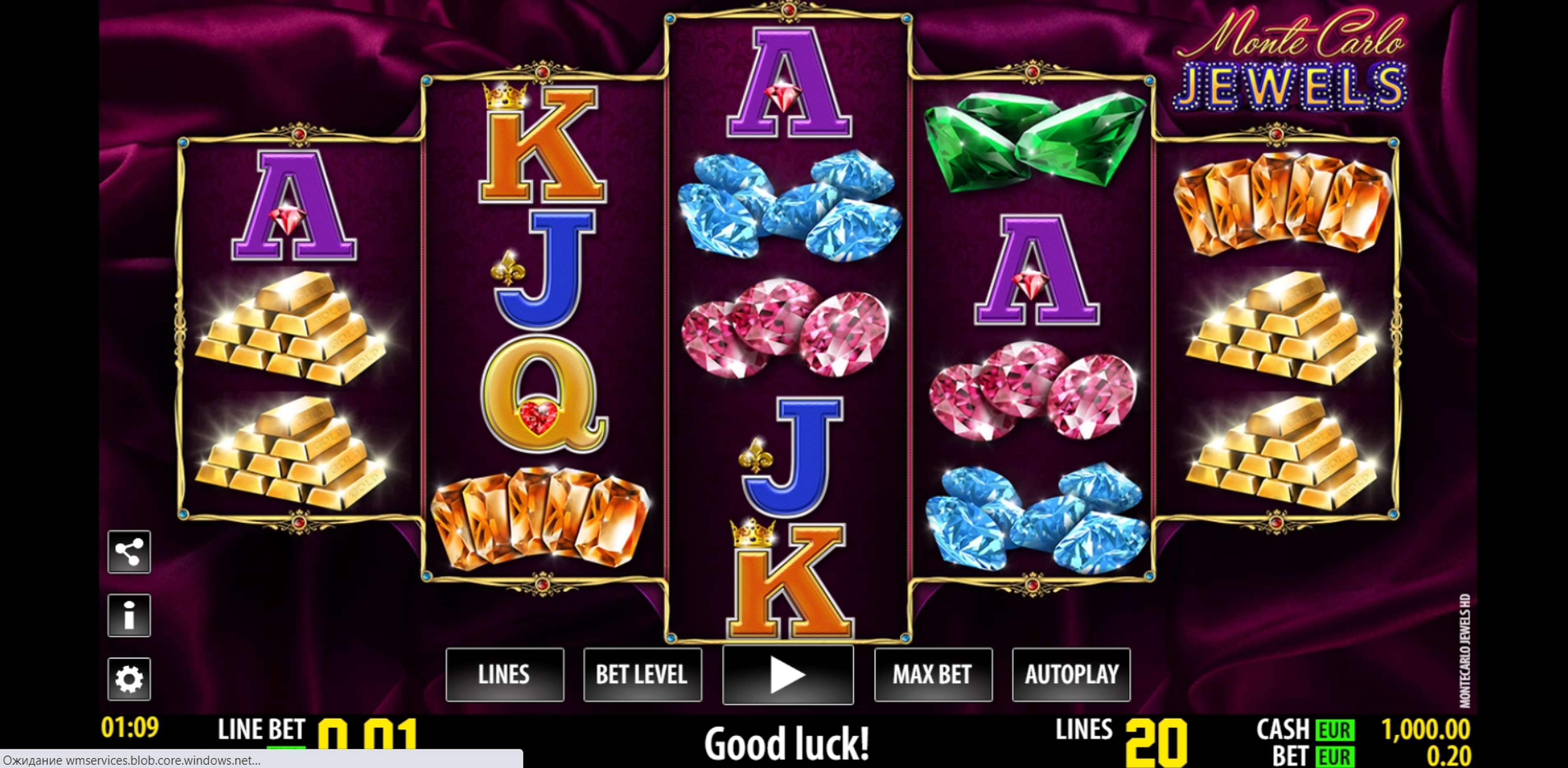 Reels in Monte Carlo Jewels HD Slot Game by World Match