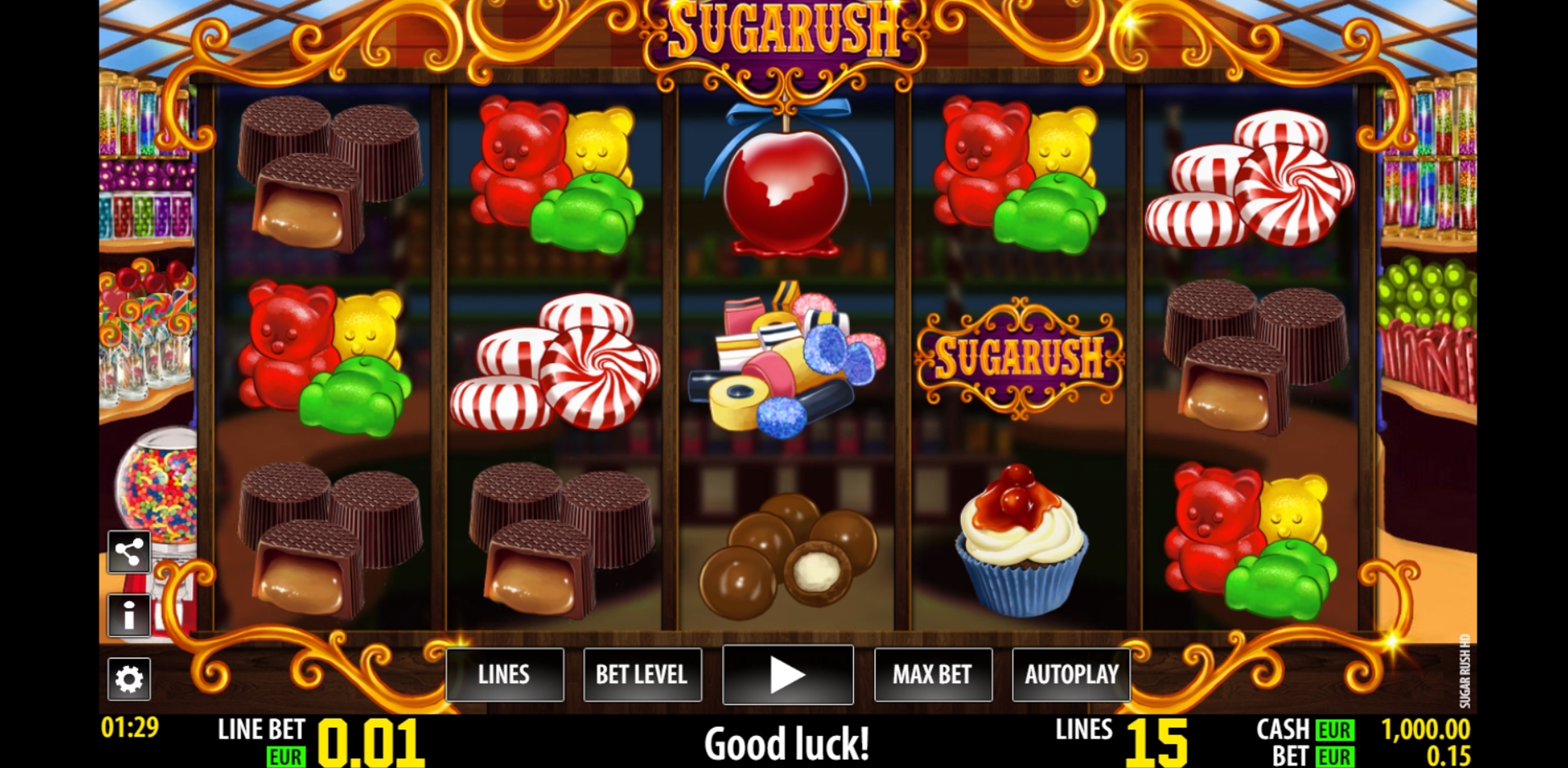 Reels in Sugarush HD Slot Game by World Match