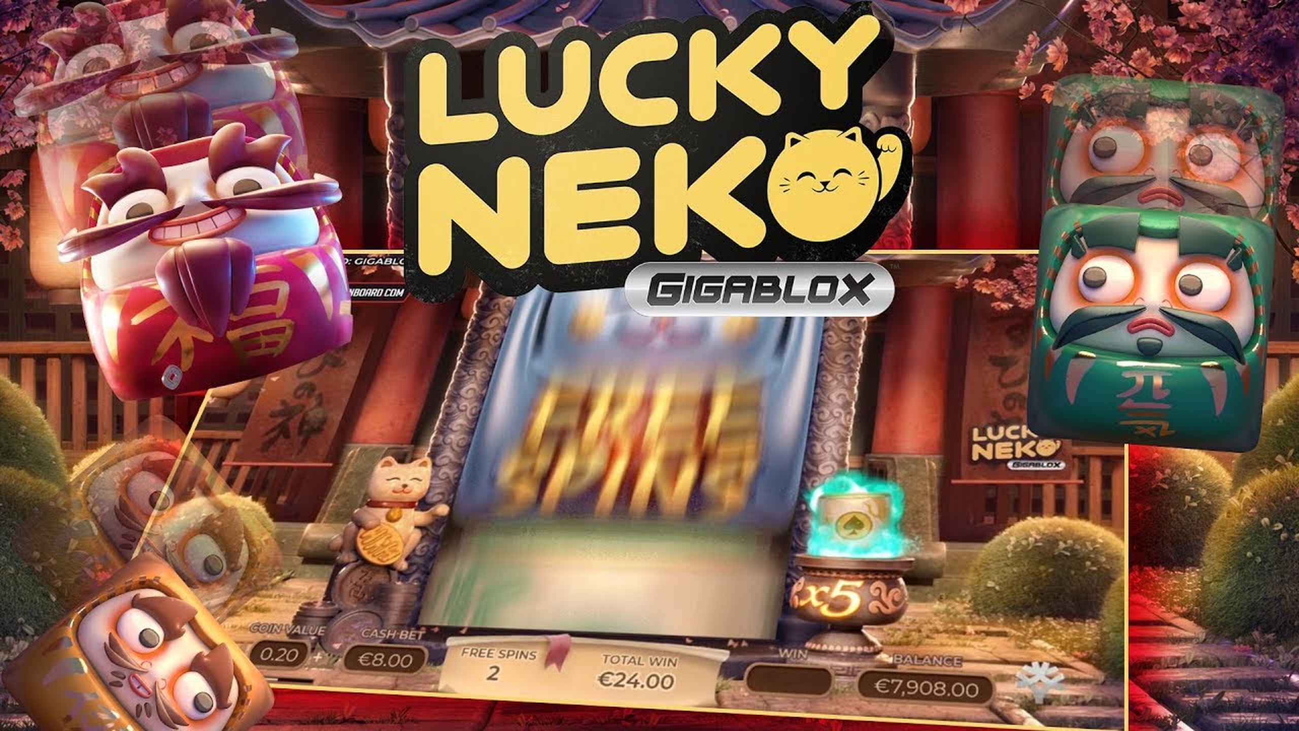 Lucky Neko Gigablox Online Slot Demo Game by Yggdrasil Gaming