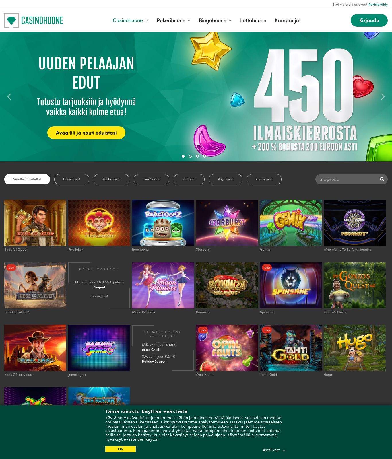 Casinohuone Free Spins Casinohuone Free Spins