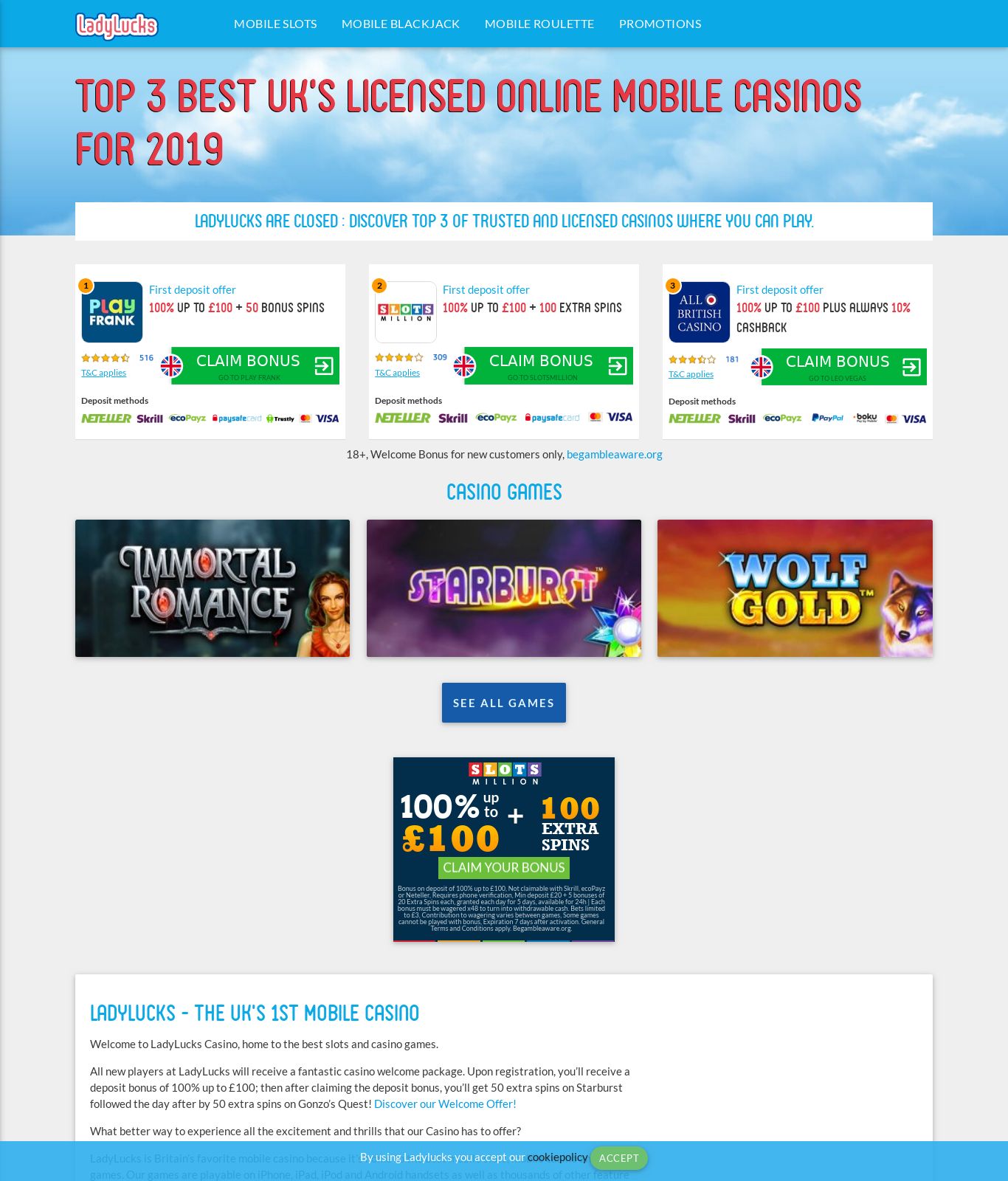 Lady luck casino online casino