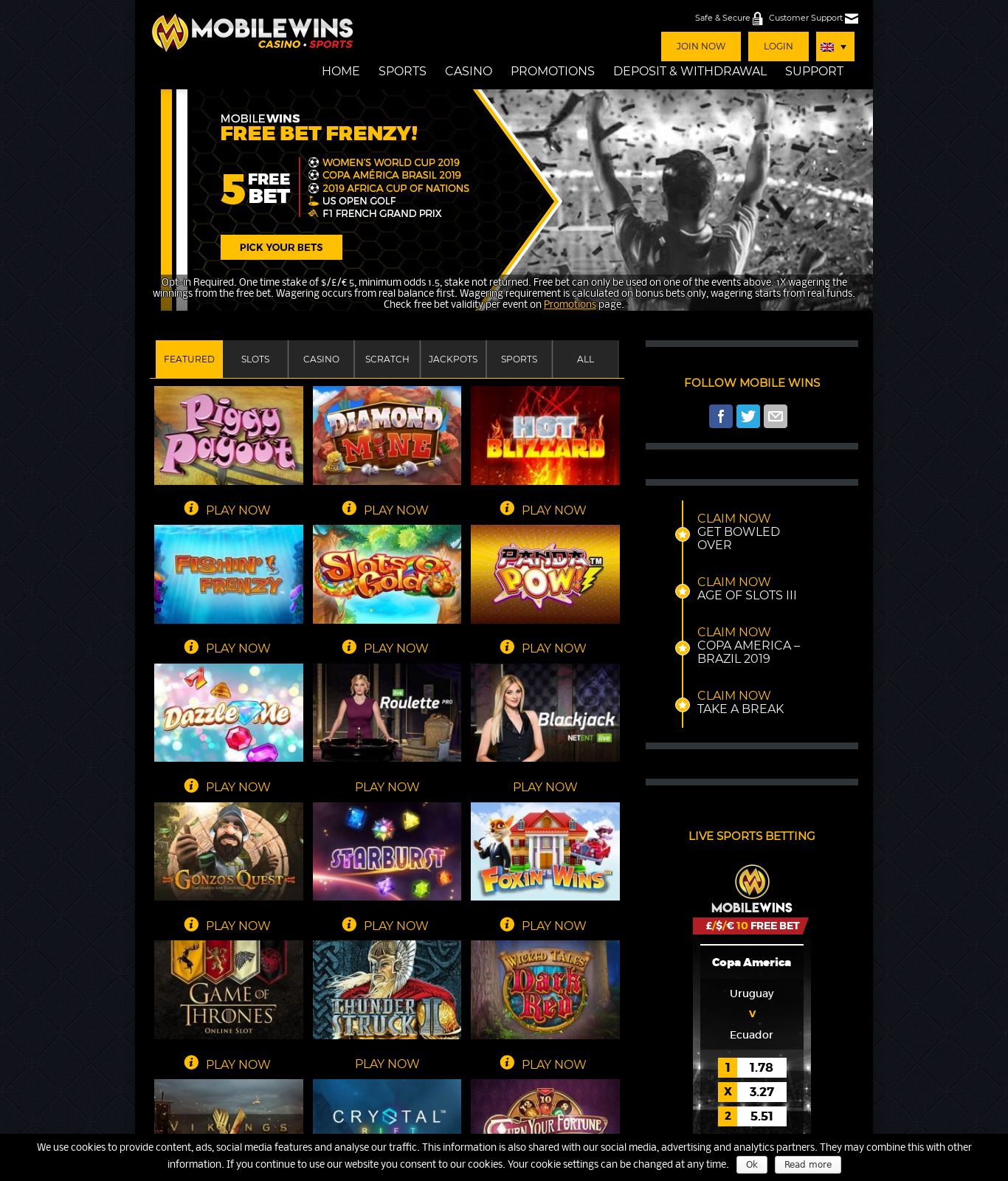 Mobilewins.co.uk Screenshot