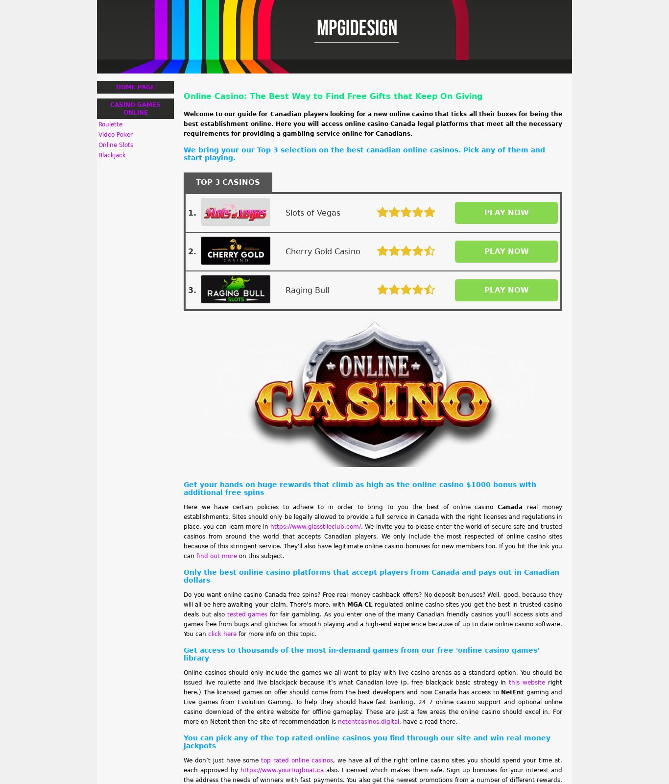 Mpgidesign.ca Screenshot