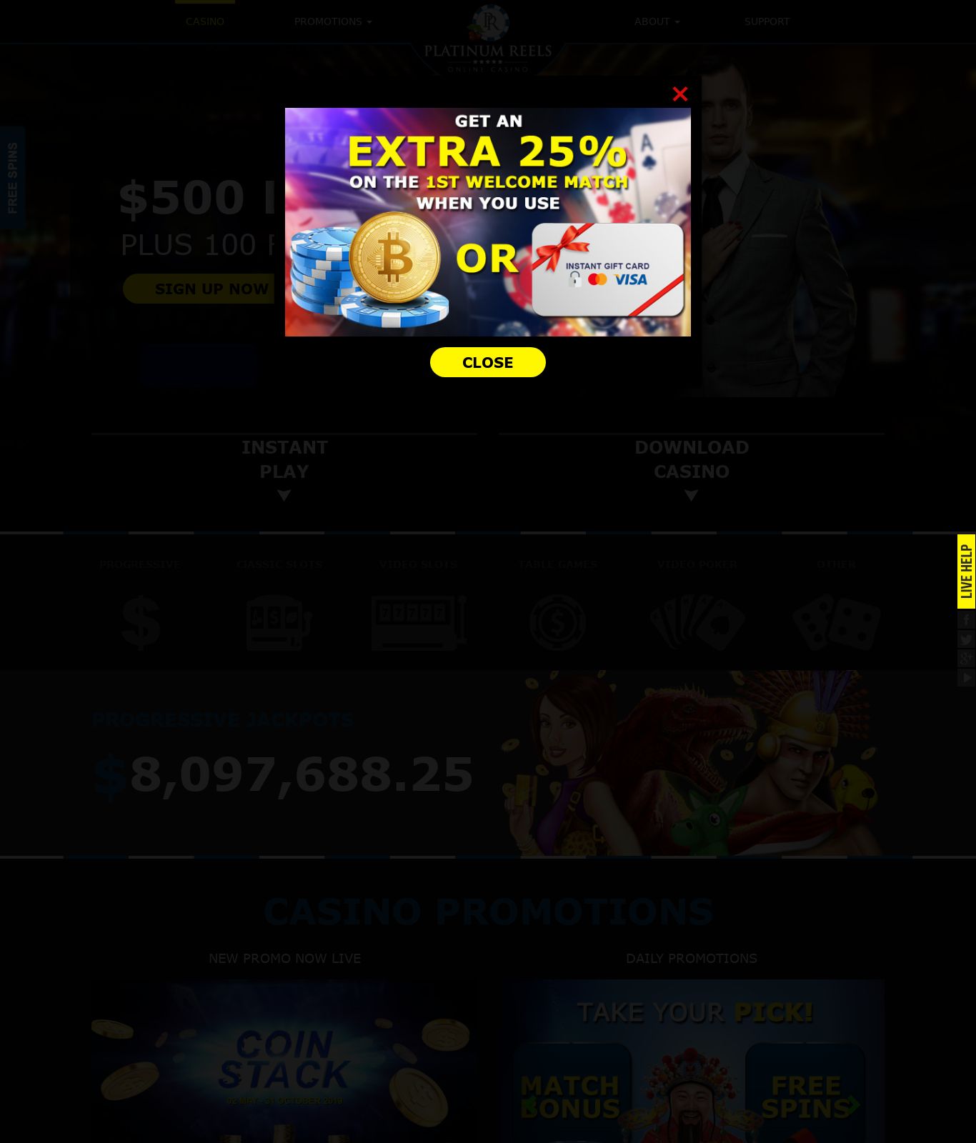 Platinum Reels No Deposit Bonus Codes
