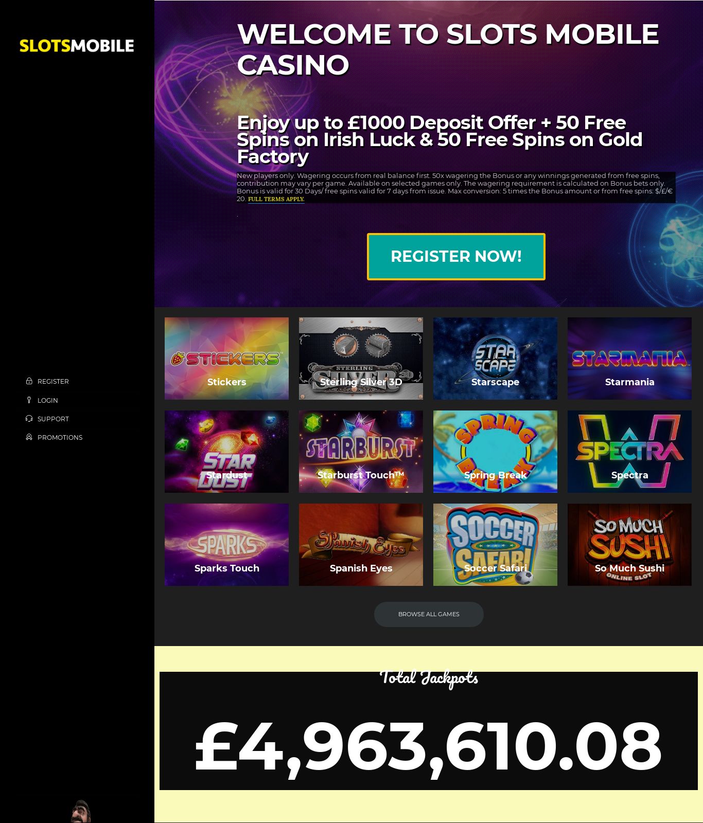 Slotsmobile.co.uk Screenshot