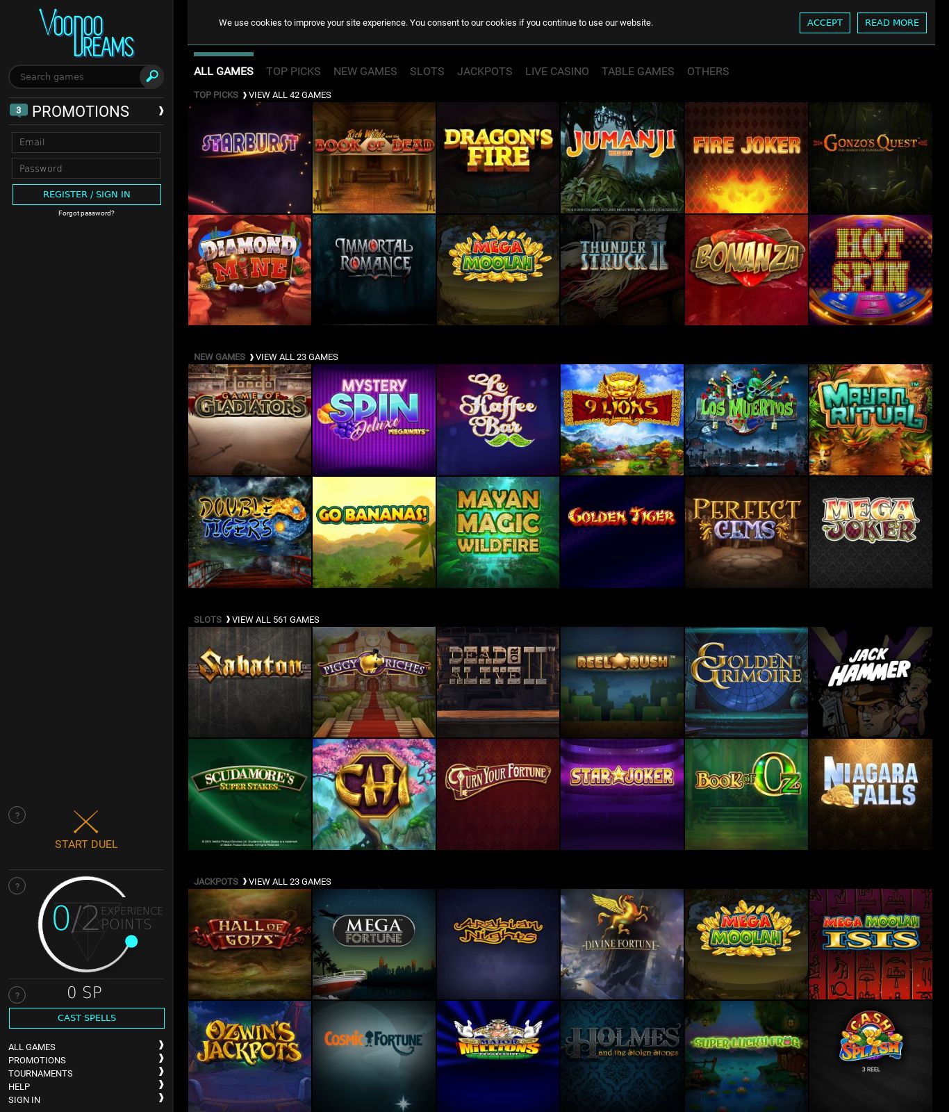 Casino Of Dreams Payout