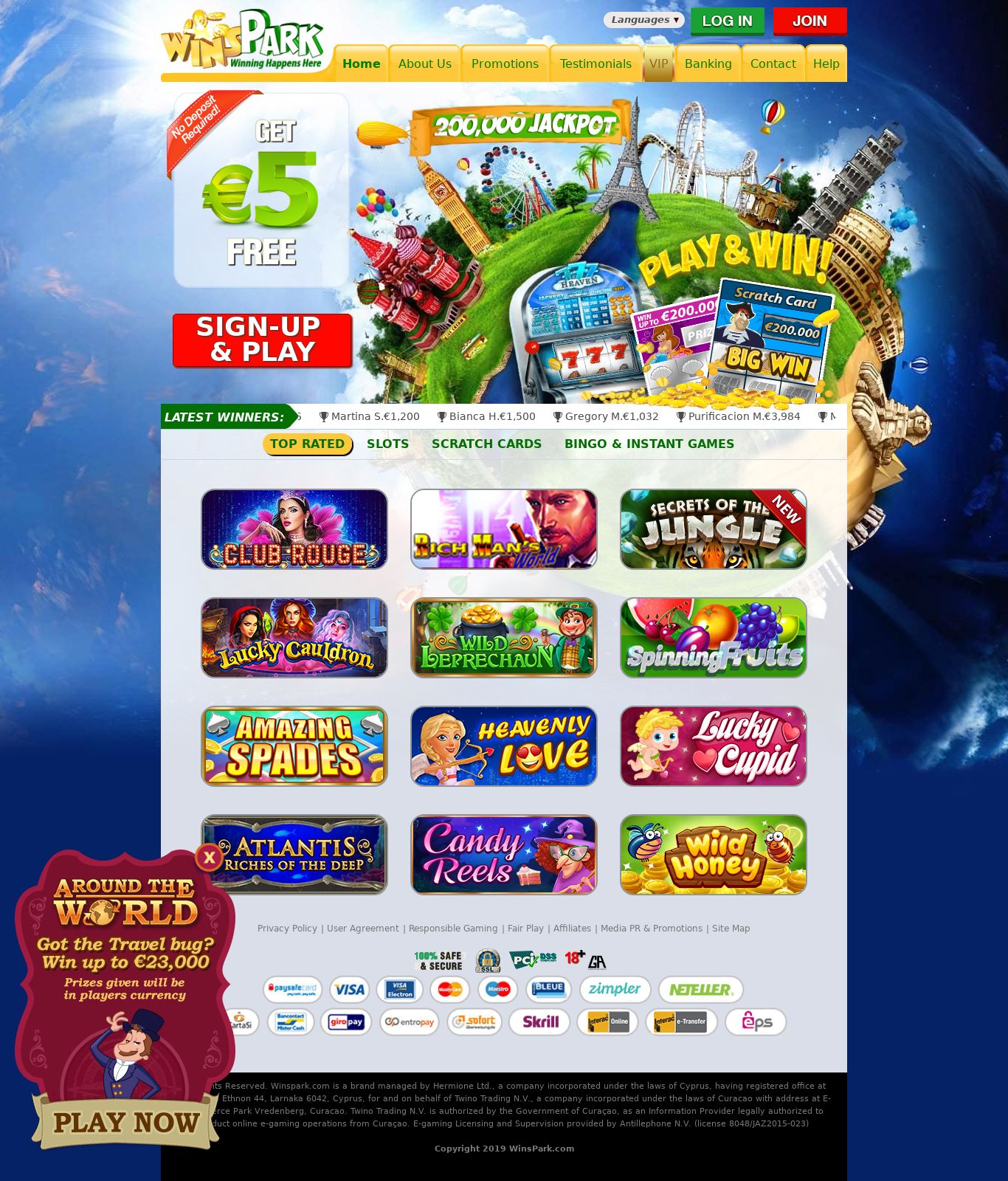 Winspark casino no deposit bonus Winspark casino no deposit bonus